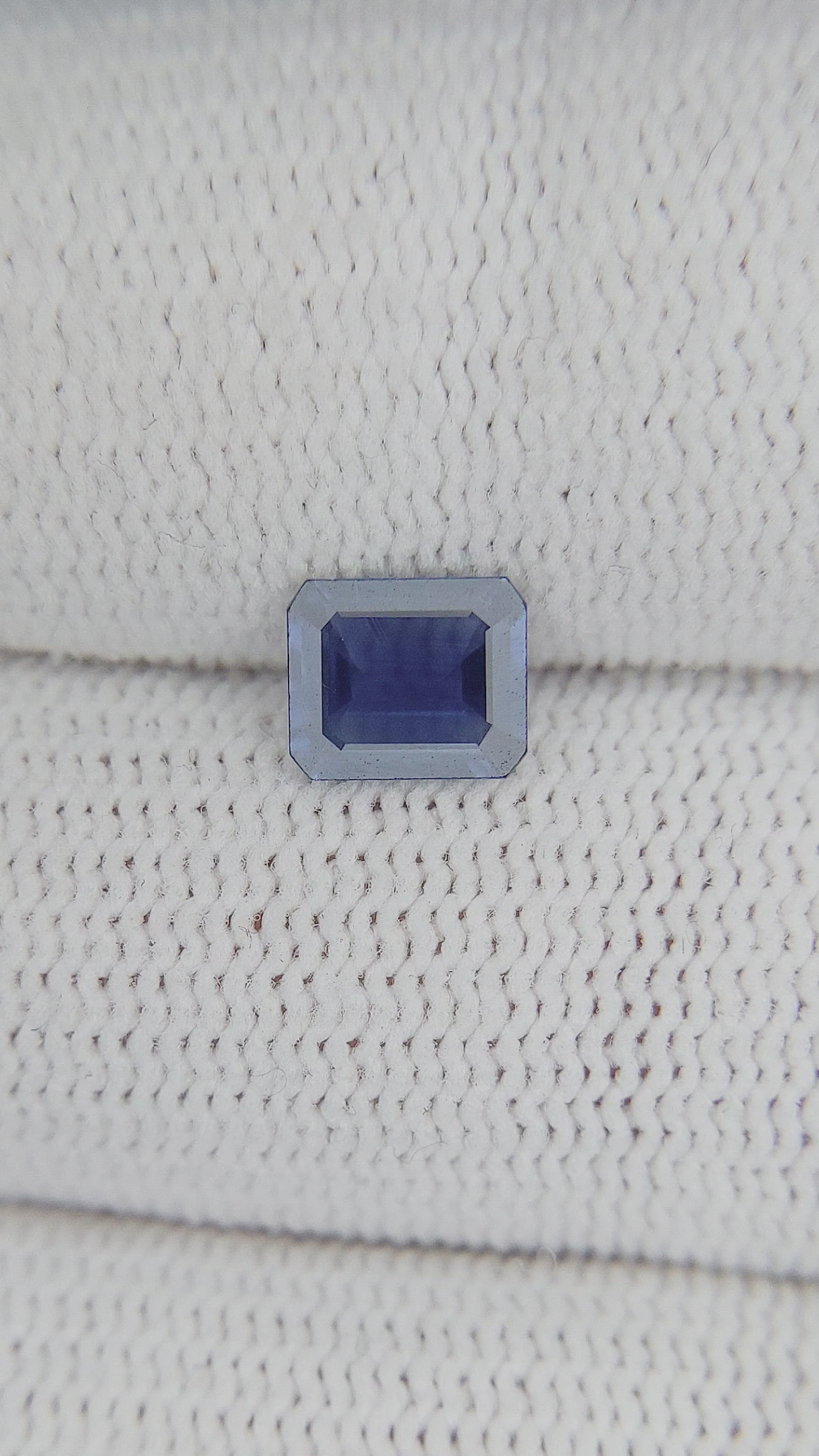0.73 Ct. Blue Sapphire from Ceylon (Sri Lanka) Size Video