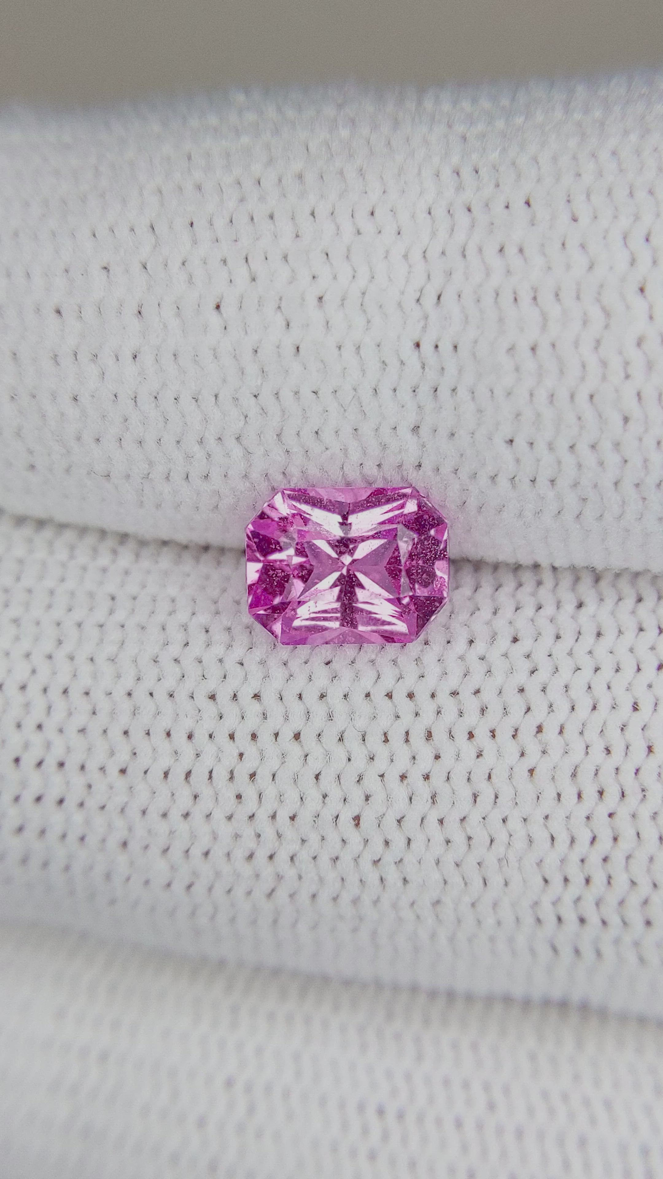 1.40 Ct. Pink Sapphire from Ceylon (Sri Lanka) Size Video