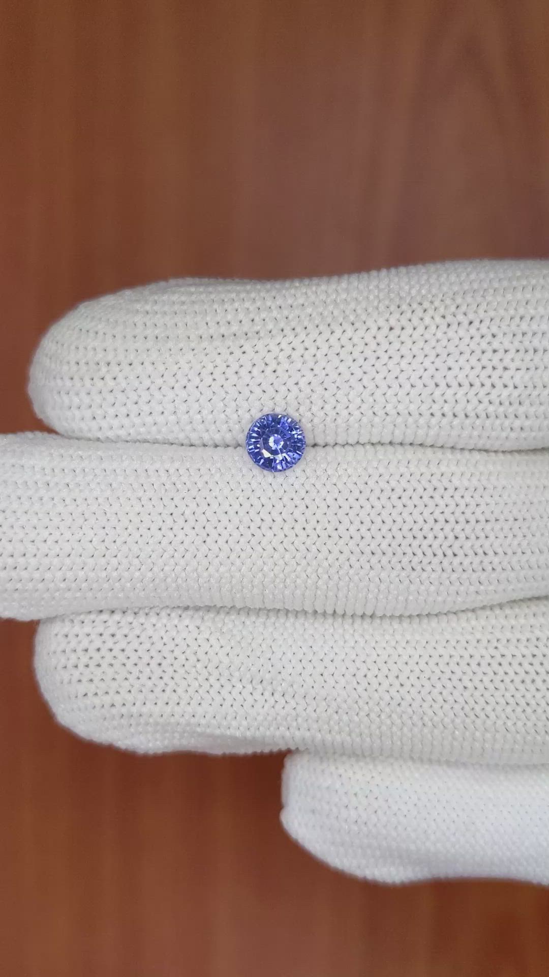 0.80 Ct. Blue Sapphire from Ceylon (Sri Lanka) Size Video