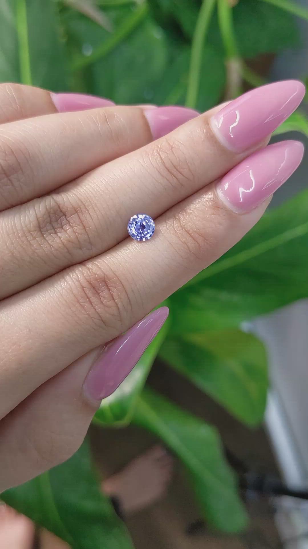 0.68 Ct. Blue Sapphire from Ceylon (Sri Lanka) Size Video