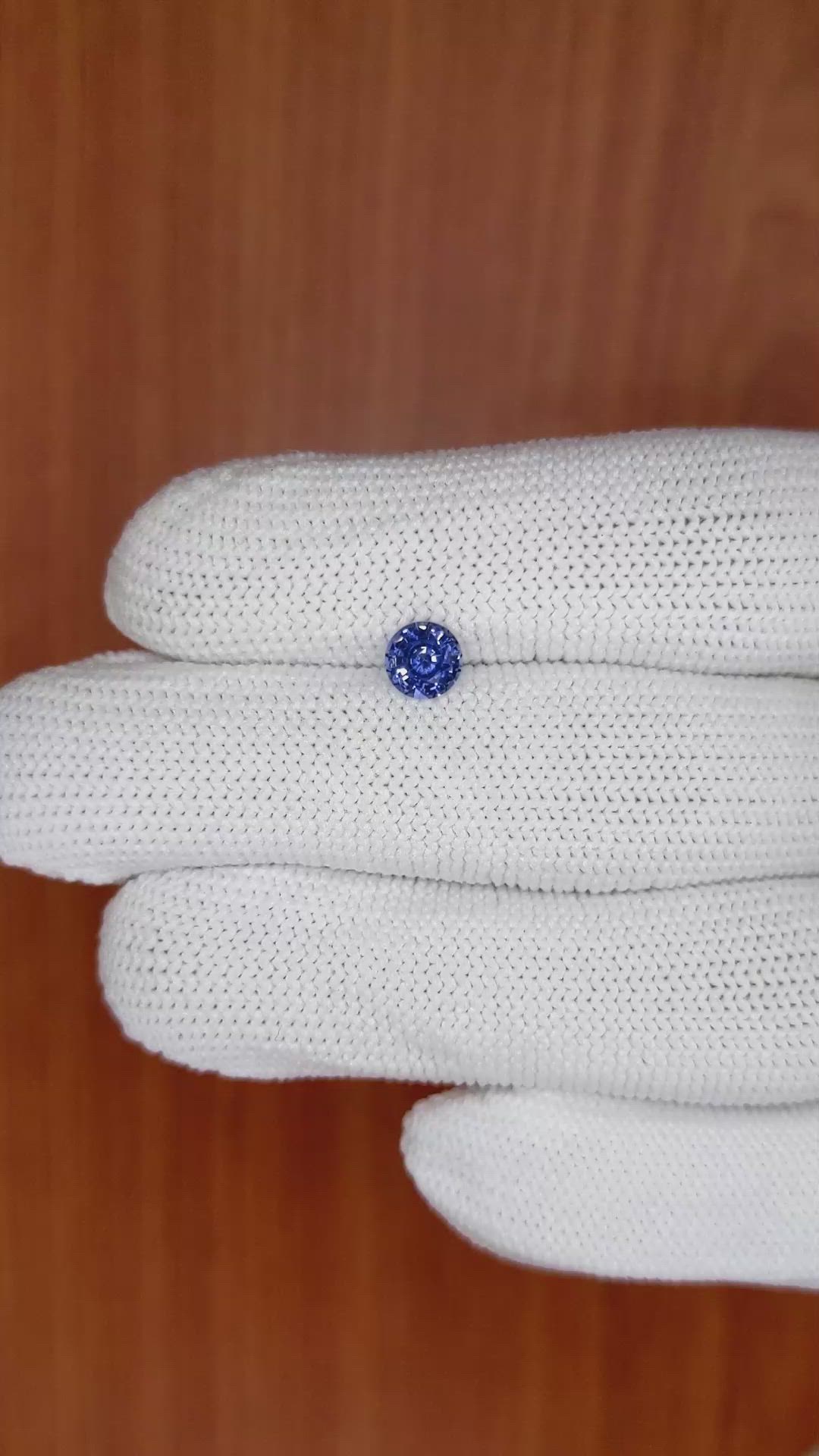 0.73 Ct. Blue Sapphire from Ceylon (Sri Lanka) Size Video