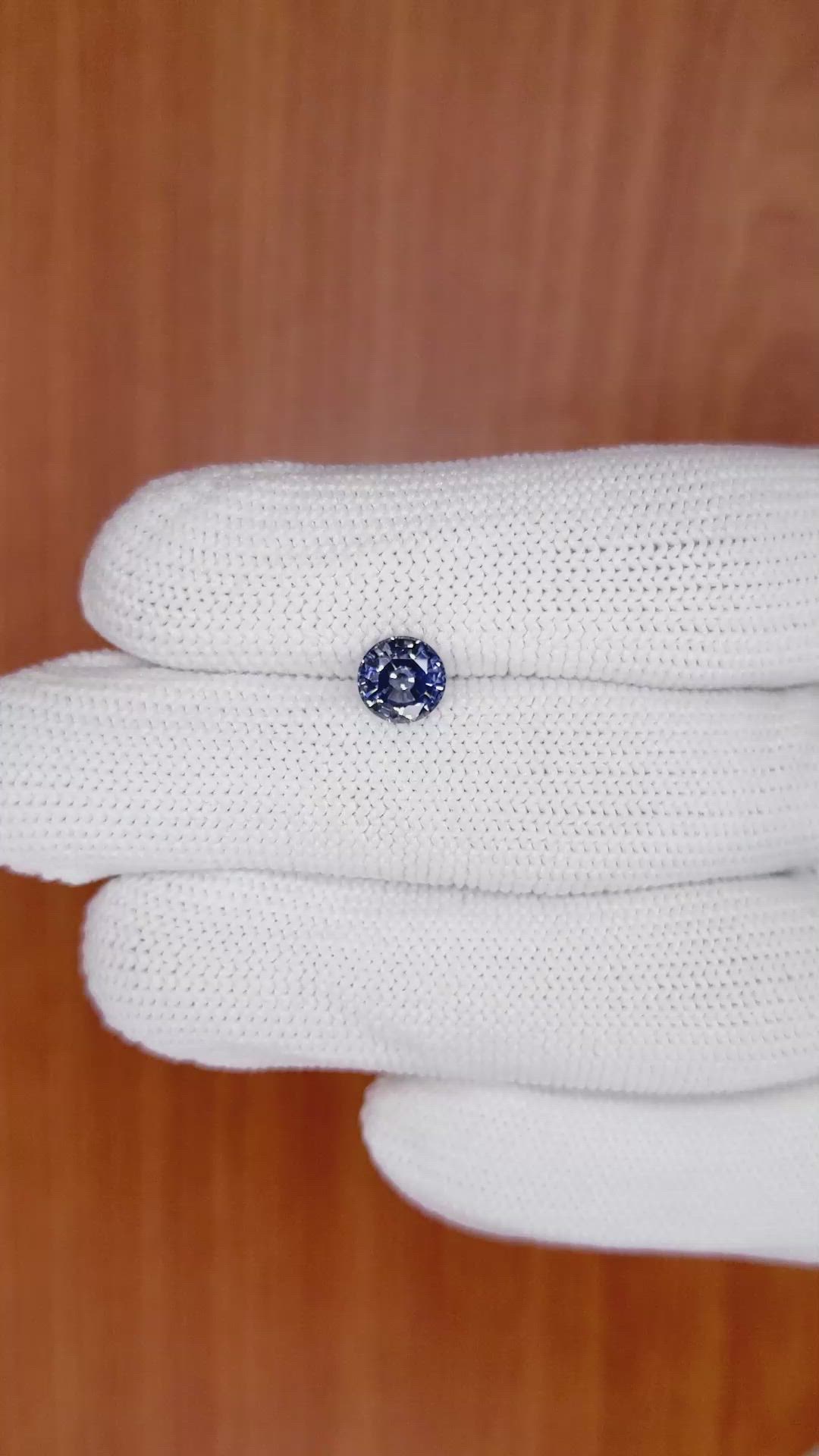 1.23 Ct. Blue Sapphire from Ceylon (Sri Lanka) Size Video