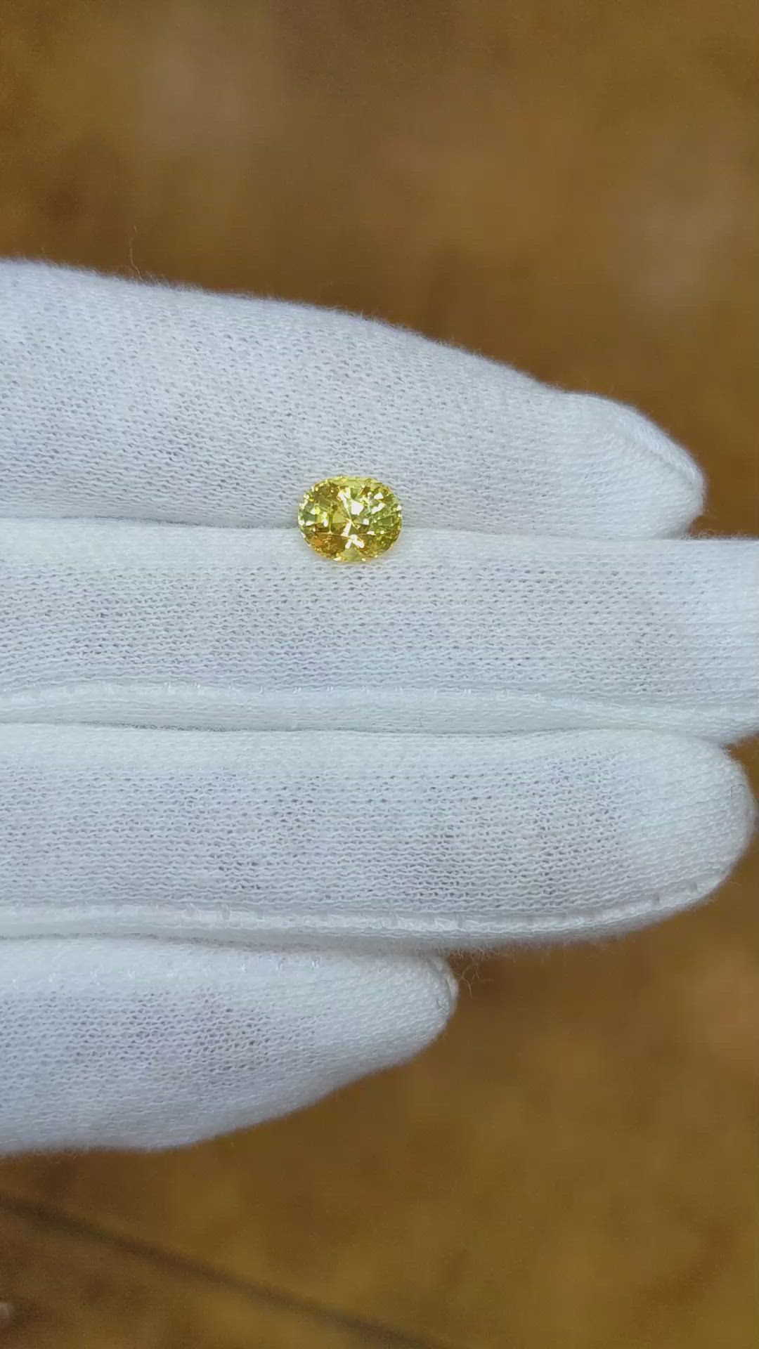 1.41 Ct. Yellow Sapphire from Ceylon (Sri Lanka) Size Video
