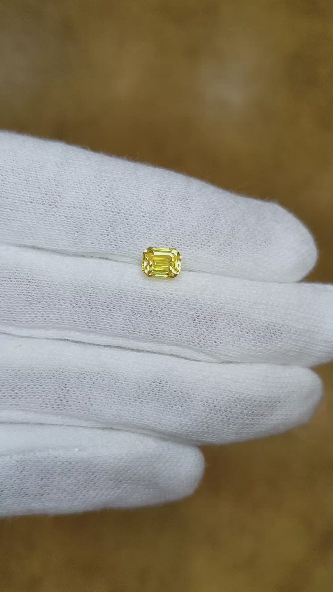 1.40 Ct. Yellow Sapphire from Ceylon (Sri Lanka) Size Video