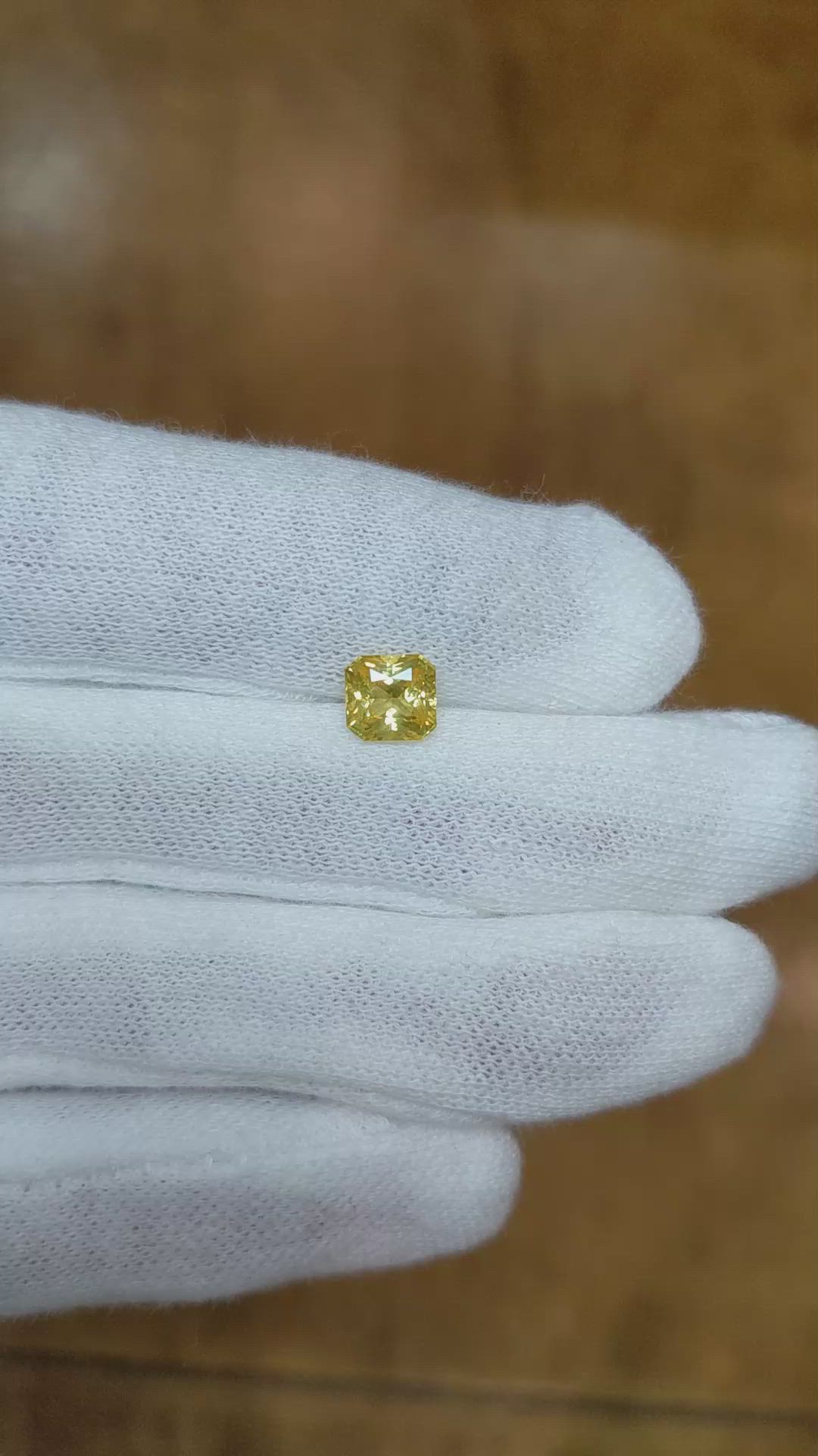 1.22 Ct. Yellow Sapphire from Ceylon (Sri Lanka) Size Video