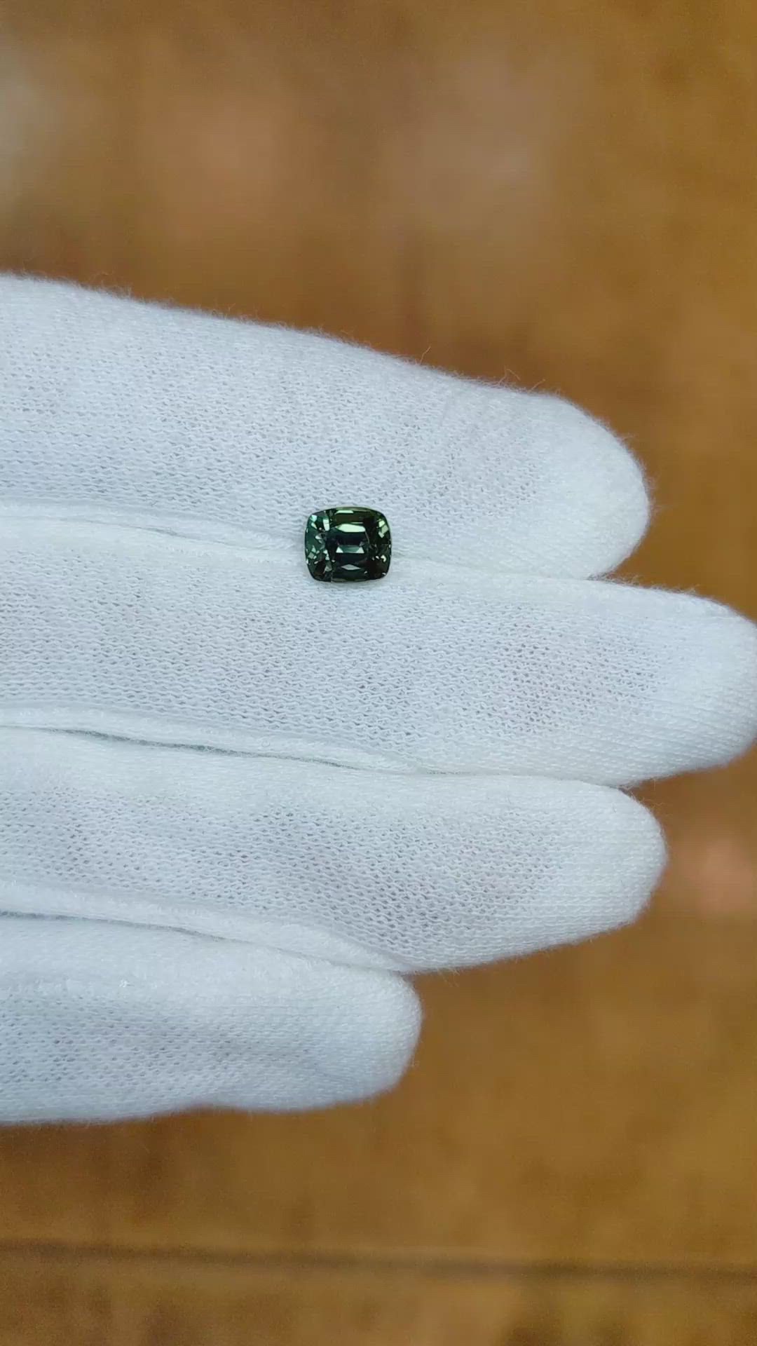 1.59 Ct. Bluish Green Sapphire from Ceylon (Sri Lanka) Size Video