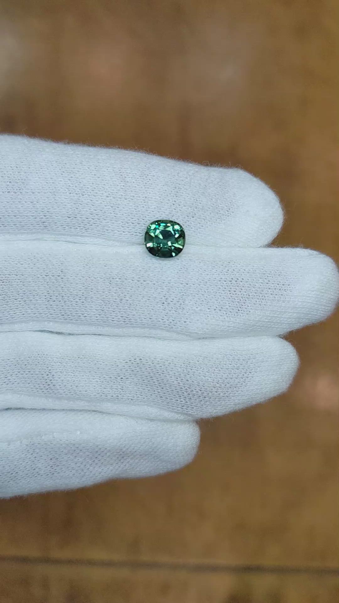 1.81 Ct. Bluish Green Sapphire from Ceylon (Sri Lanka) Size Video