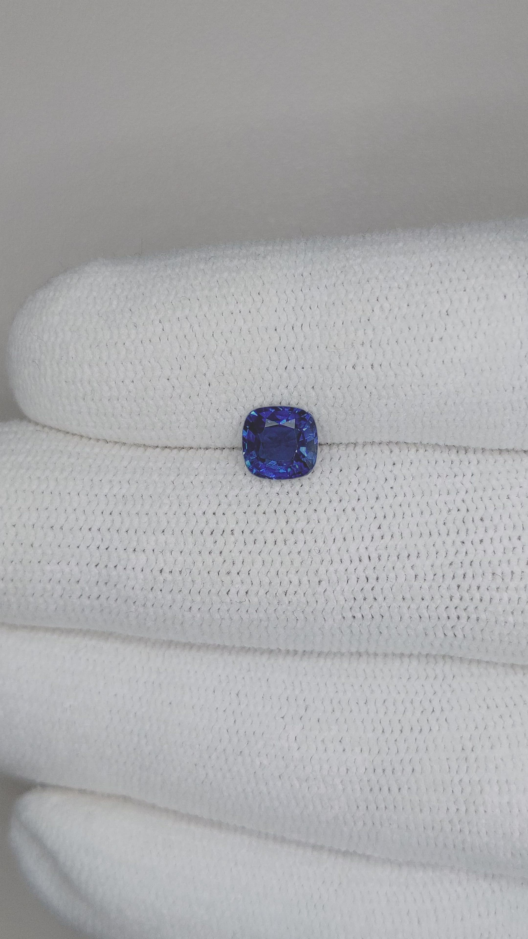 1.12 Ct. Blue Sapphire from Ceylon (Sri Lanka) Size Video