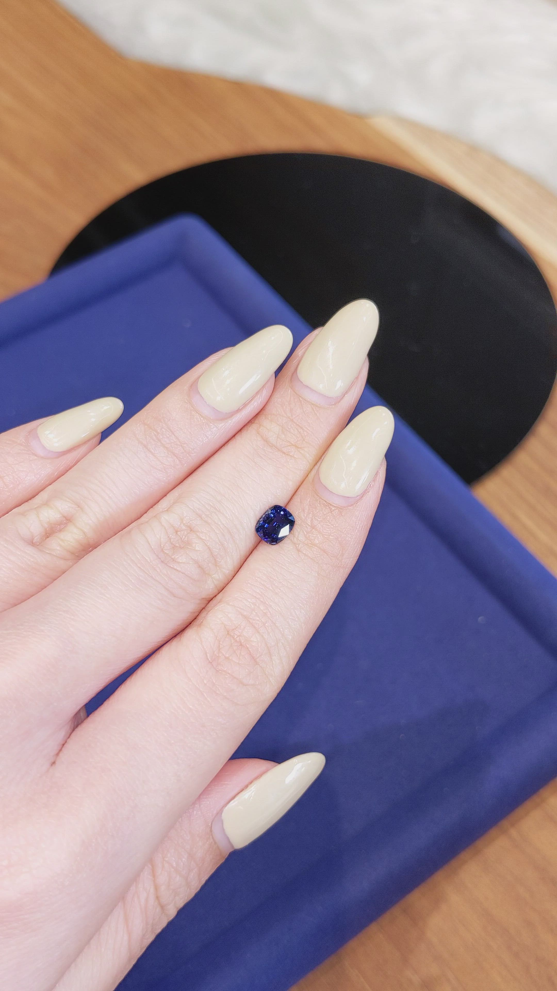 1.16 Ct. Blue Sapphire from Ceylon (Sri Lanka) Size Video