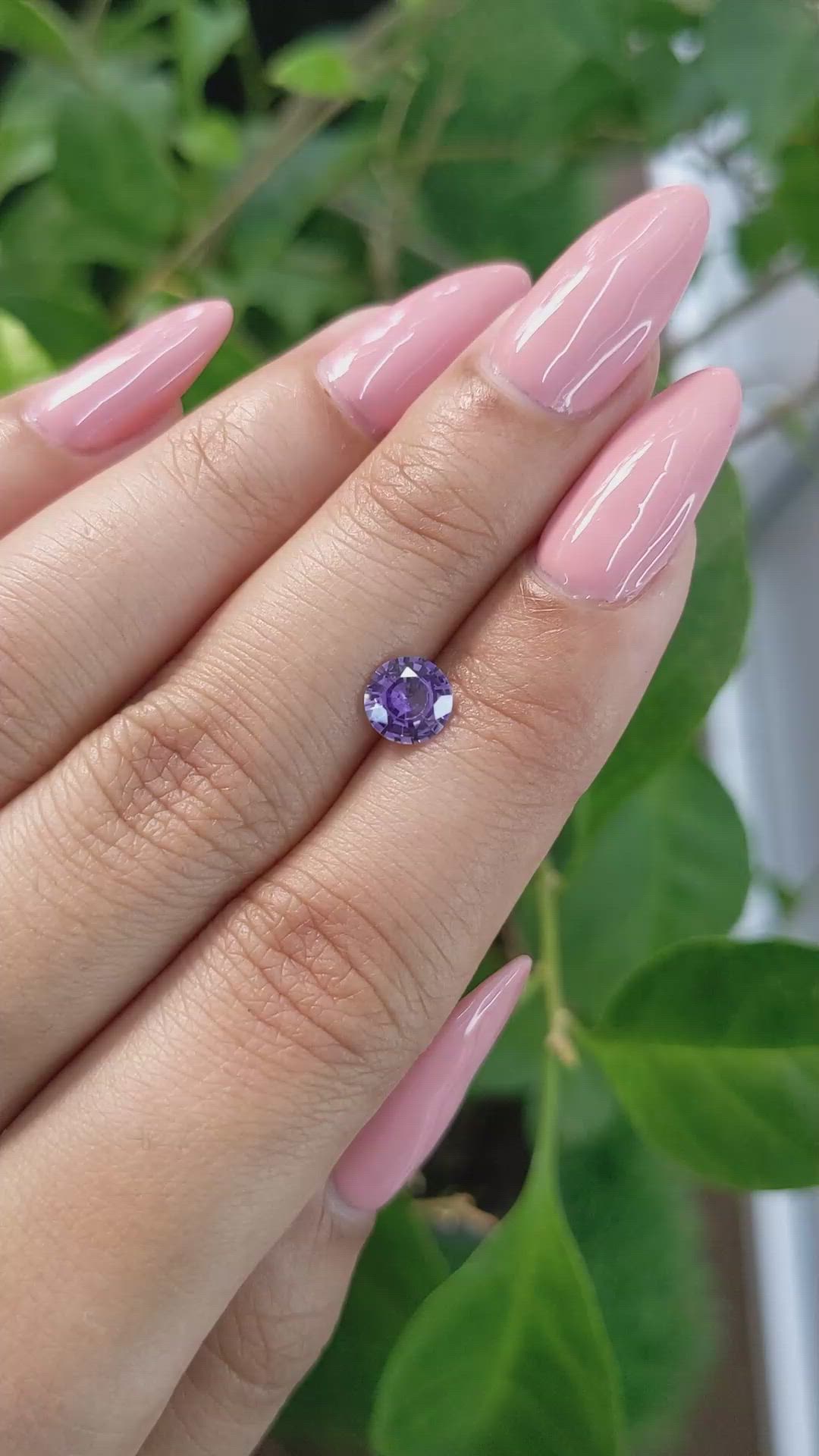 0.86 Ct. Purple Sapphire from Ceylon (Sri Lanka) Size Video