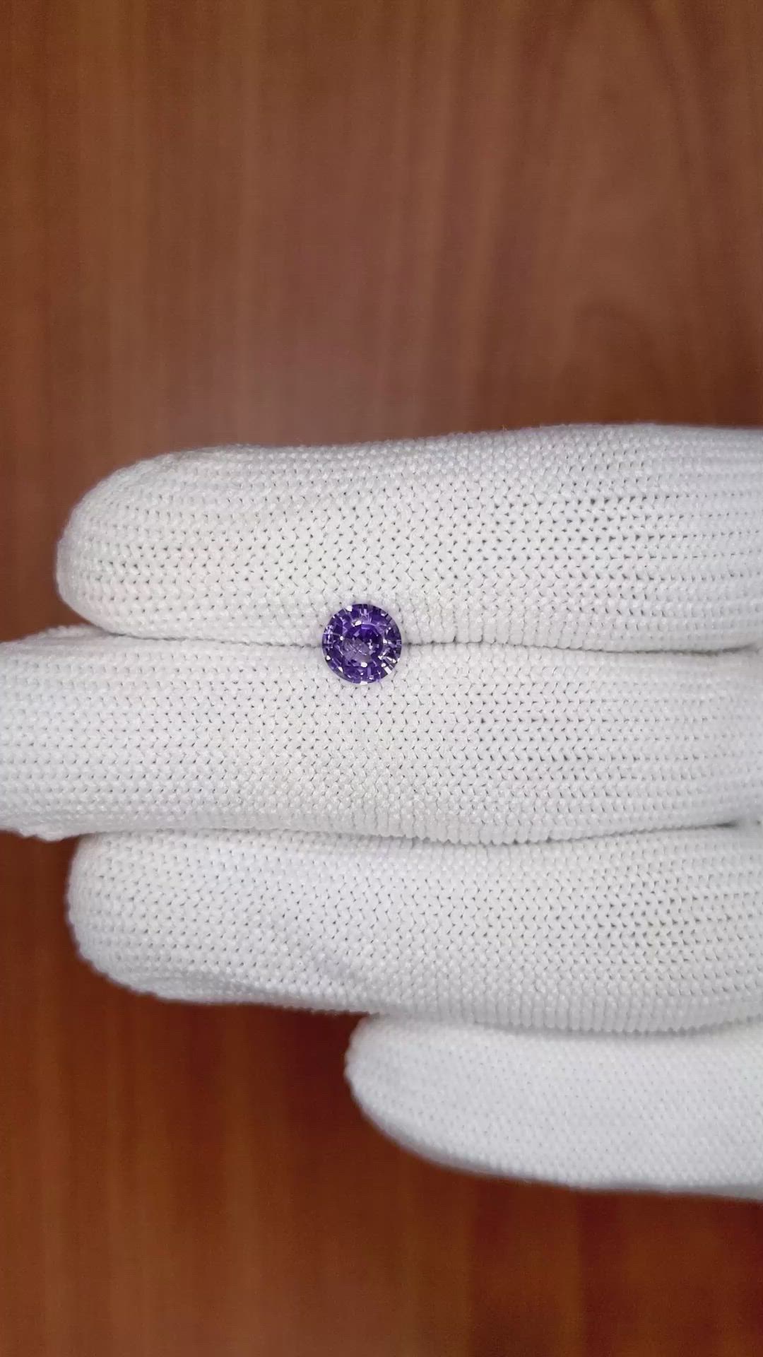 0.86 Ct. Purple Sapphire from Ceylon (Sri Lanka) Size Video