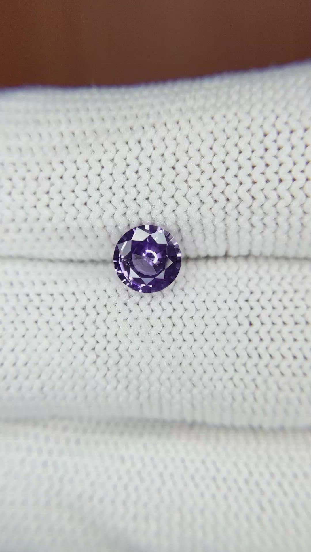 0.86 Ct. Purple Sapphire from Ceylon (Sri Lanka) Size Video