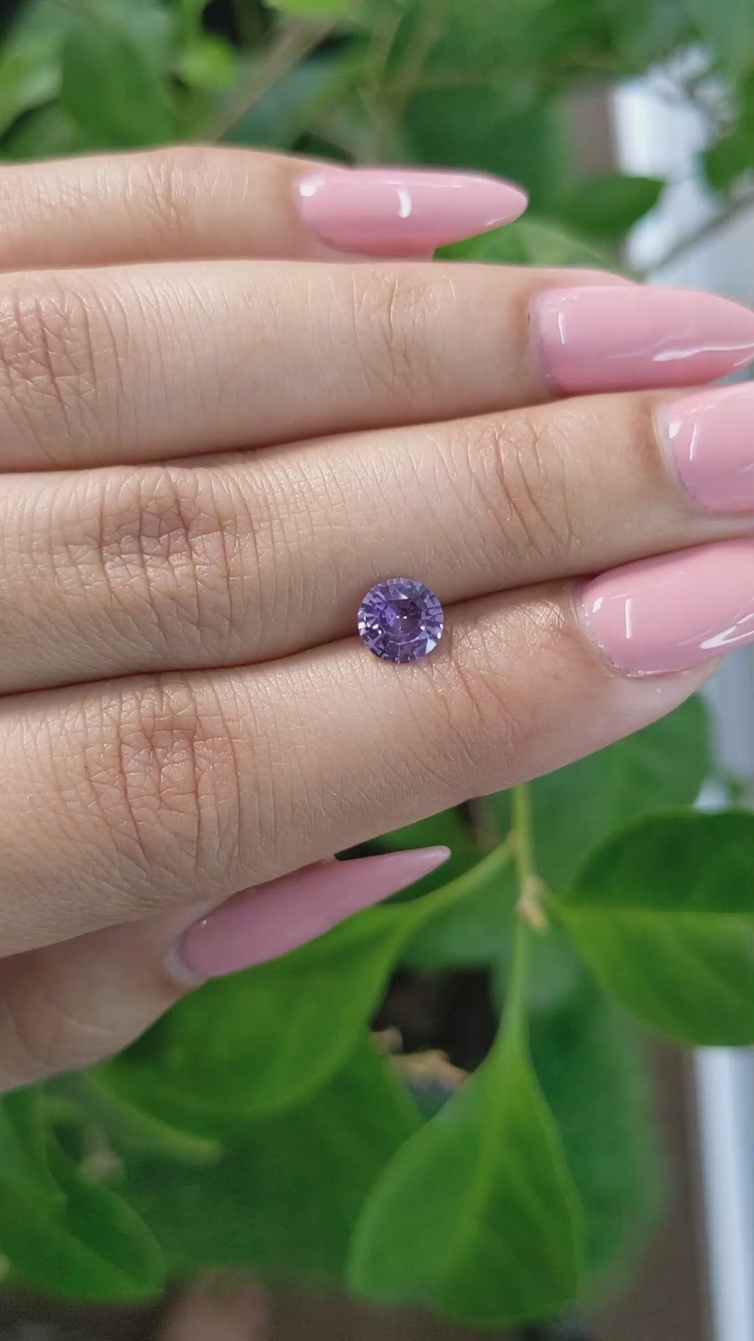 0.86 Ct. Purple Sapphire from Ceylon (Sri Lanka) Size Video
