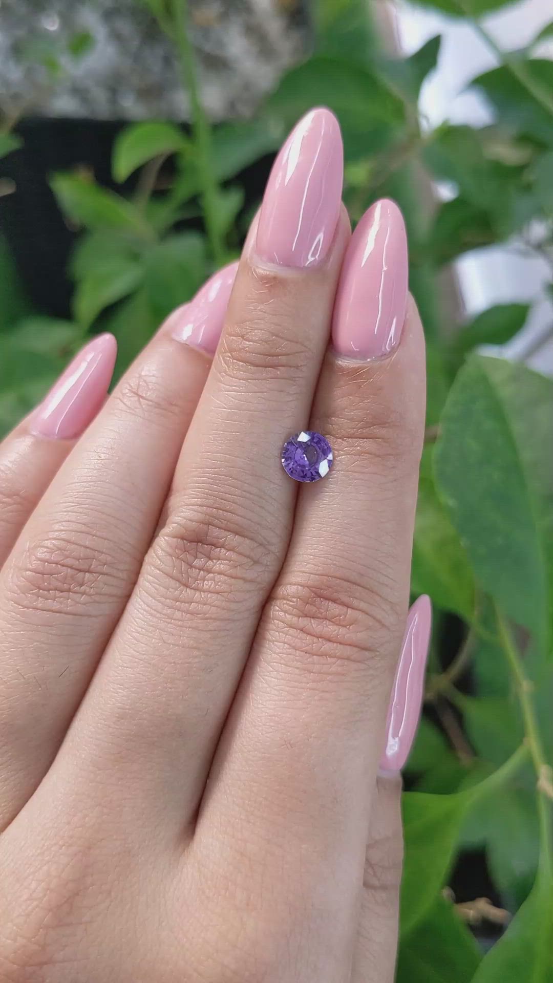 0.86 Ct. Purple Sapphire from Ceylon (Sri Lanka) Size Video