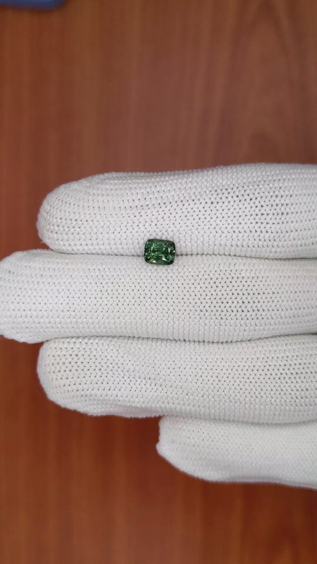 0.85 Ct. Green Sapphire from Madagascar Size Video