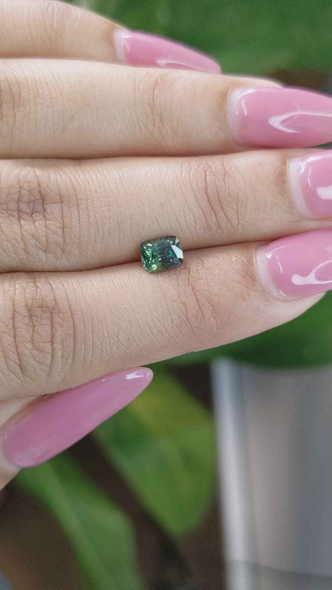 0.85 Ct. Green Sapphire from Madagascar Size Video