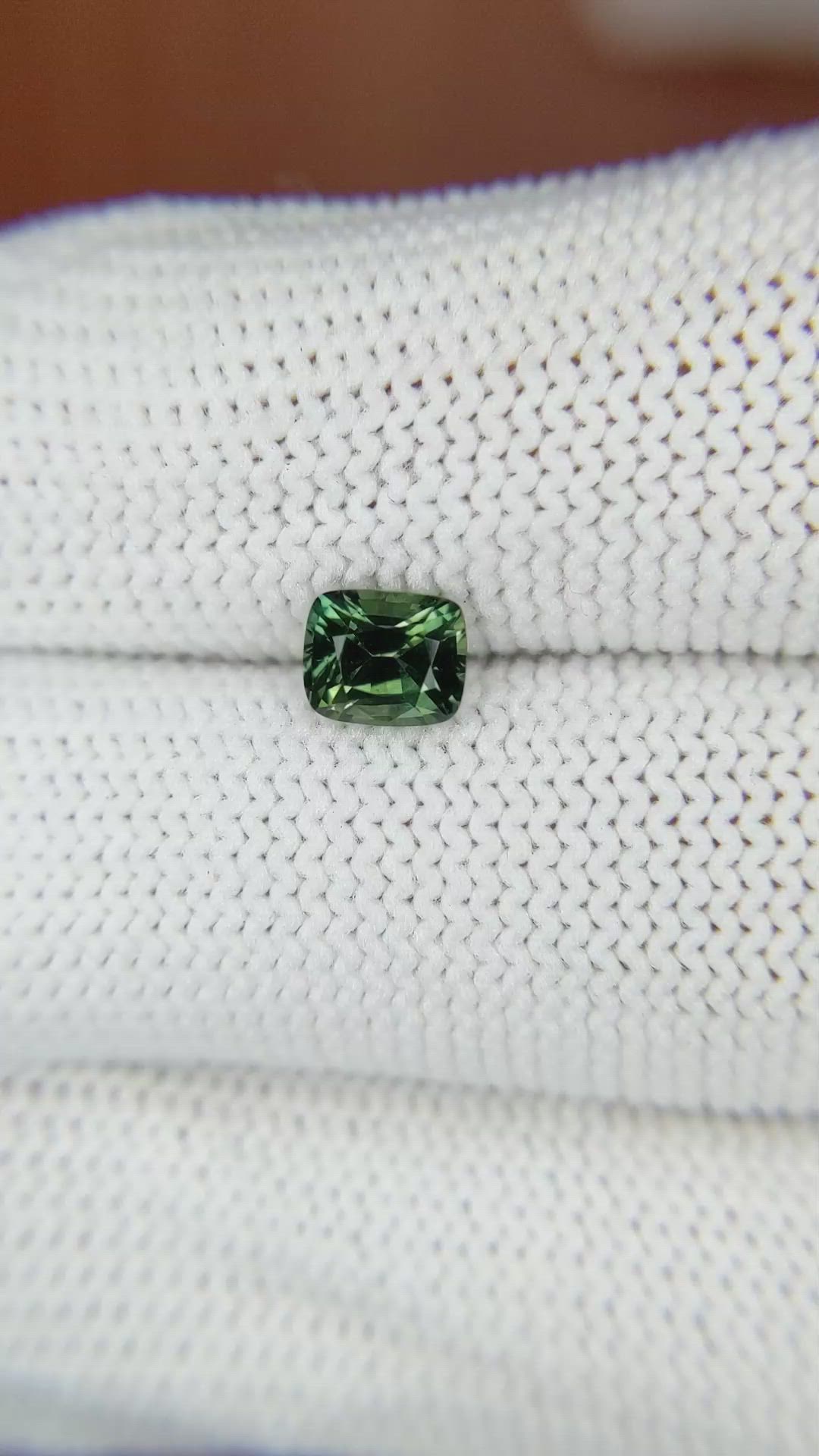 0.85 Ct. Green Sapphire from Madagascar Size Video