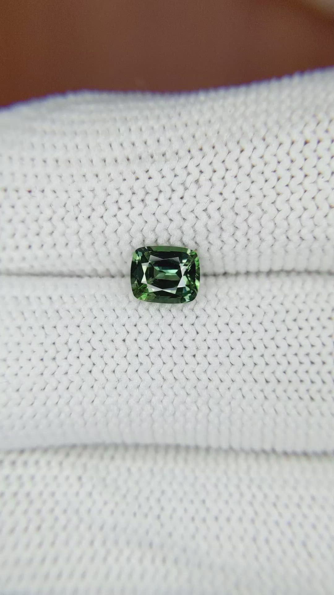 0.87 Ct. Green Sapphire from Madagascar Size Video