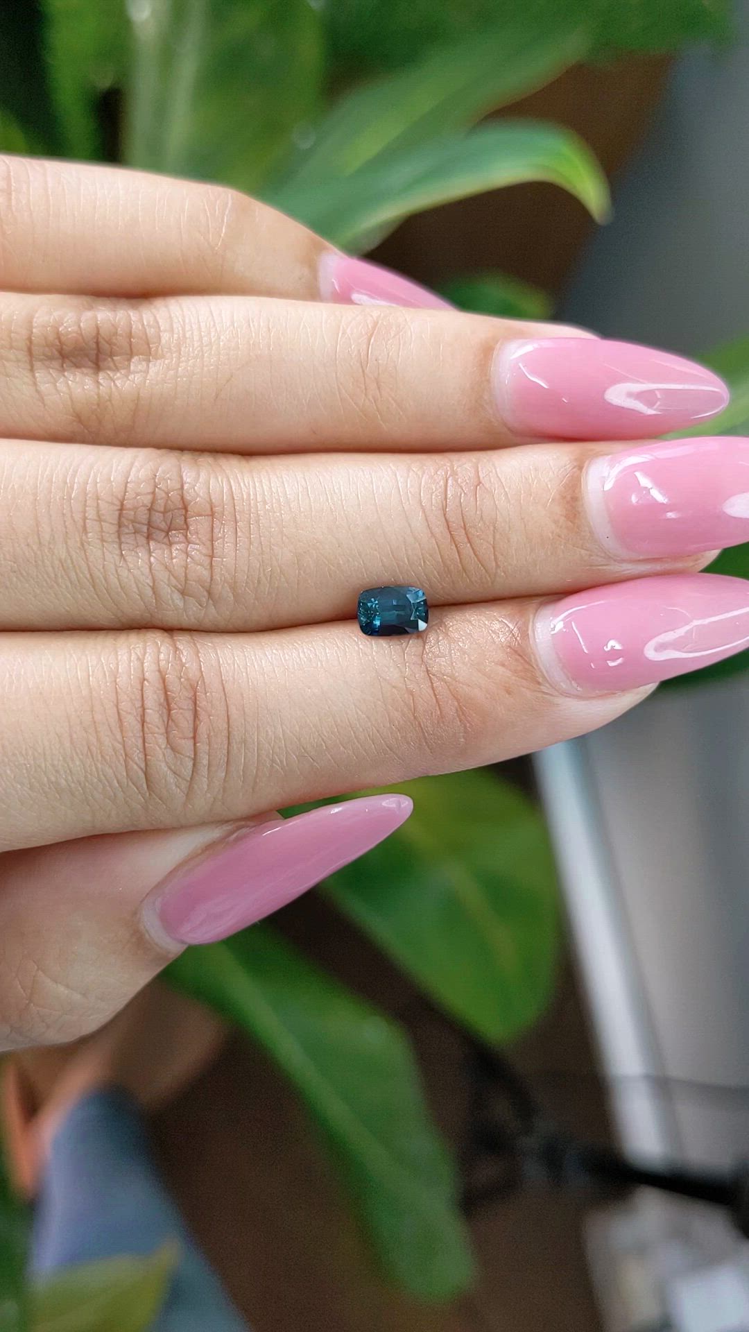 0.75 Ct. Greenish Blue Sapphire from Madagascar Size Video