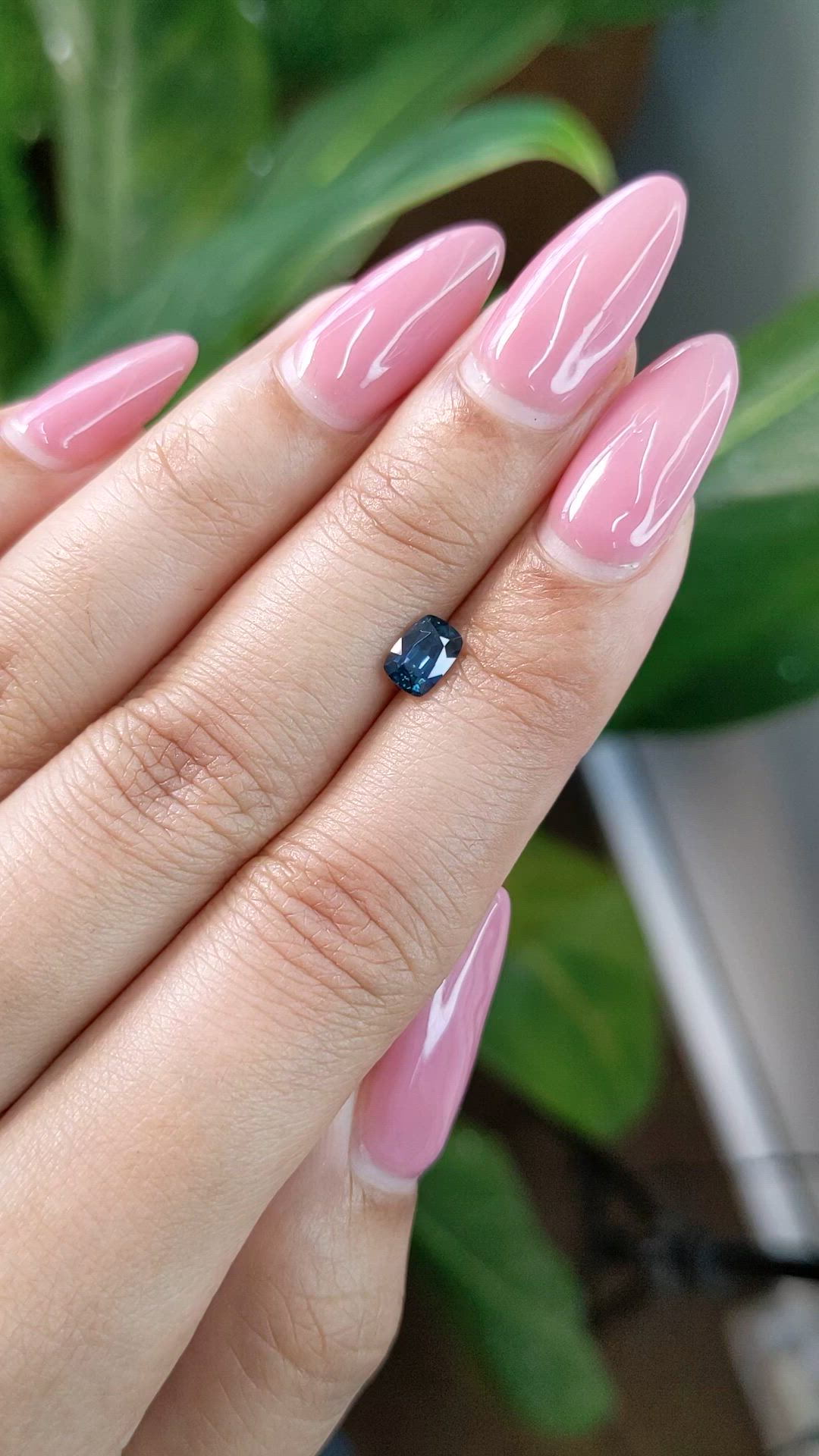 0.75 Ct. Greenish Blue Sapphire from Madagascar Size Video