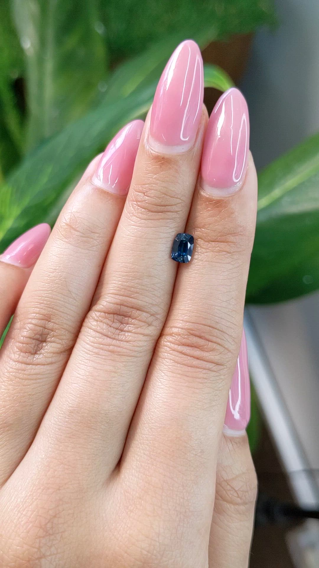 0.75 Ct. Greenish Blue Sapphire from Madagascar Size Video
