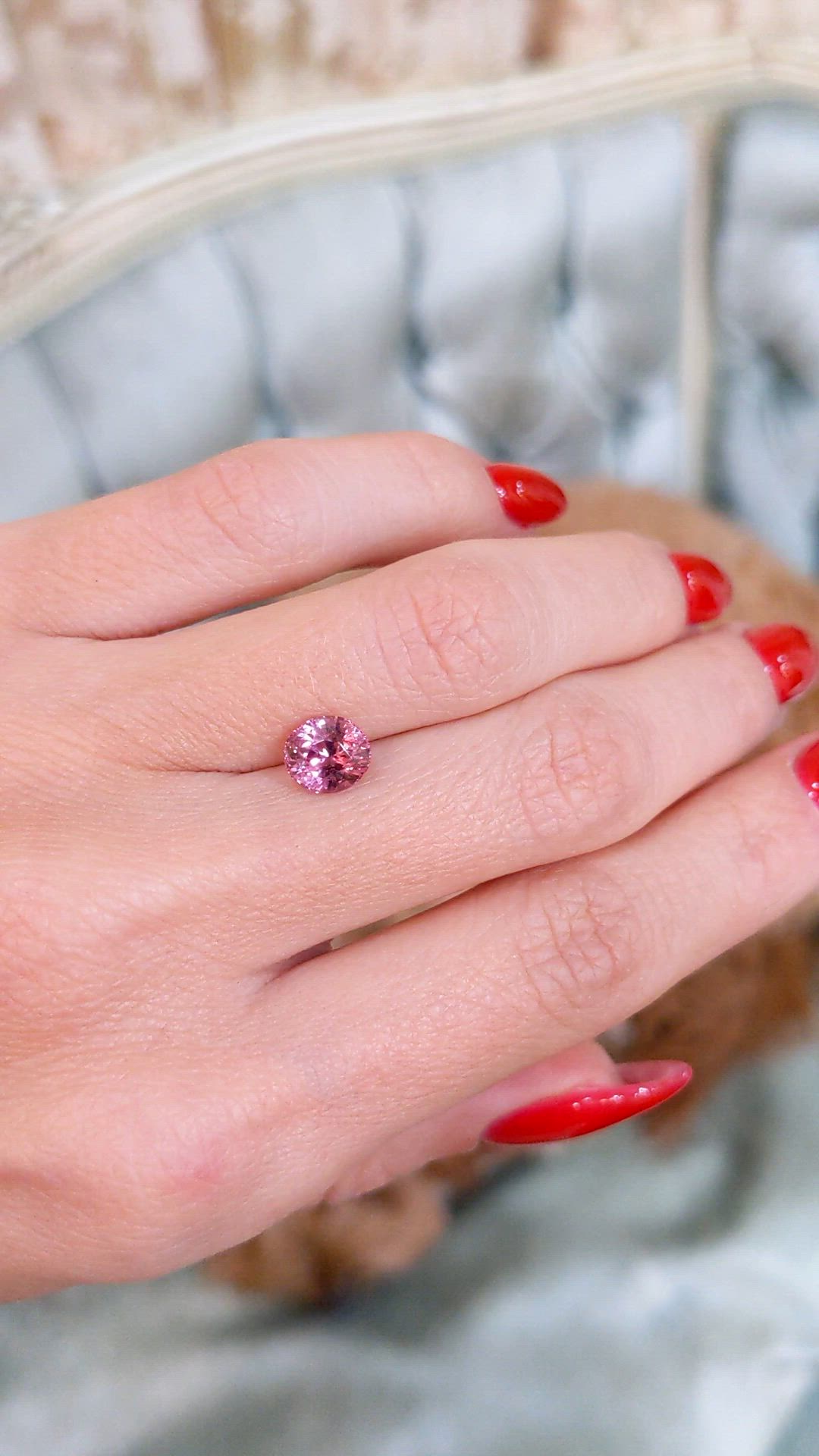 1.85 Ct. Pink Sapphire from Ceylon (Sri Lanka) Size Video