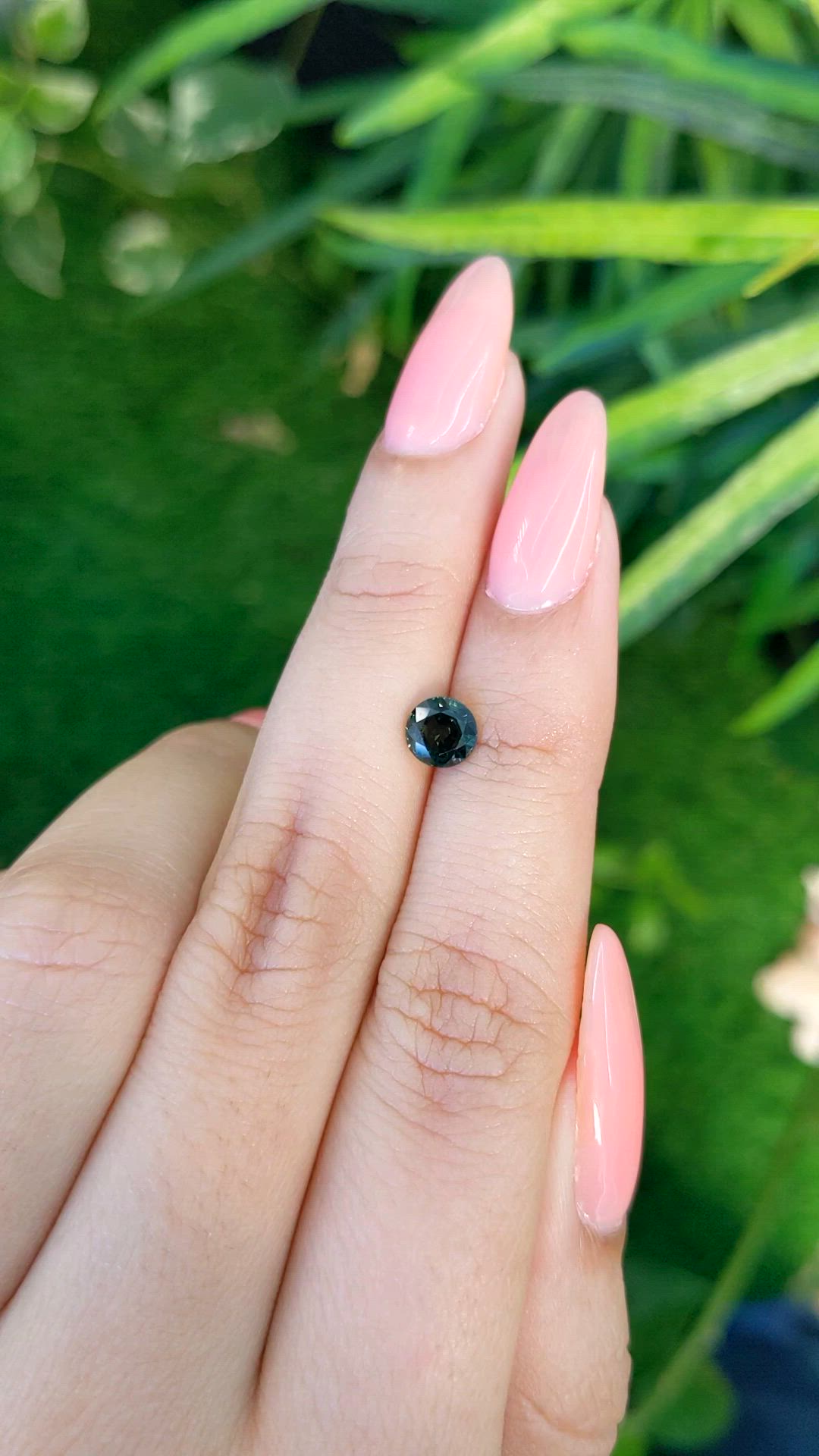 0.96 Ct. Green Sapphire from Madagascar Size Video