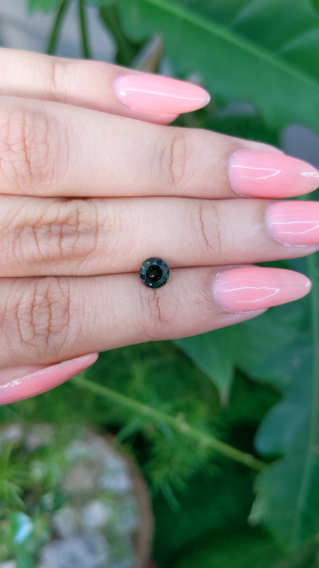 0.96 Ct. Green Sapphire from Madagascar Size Video