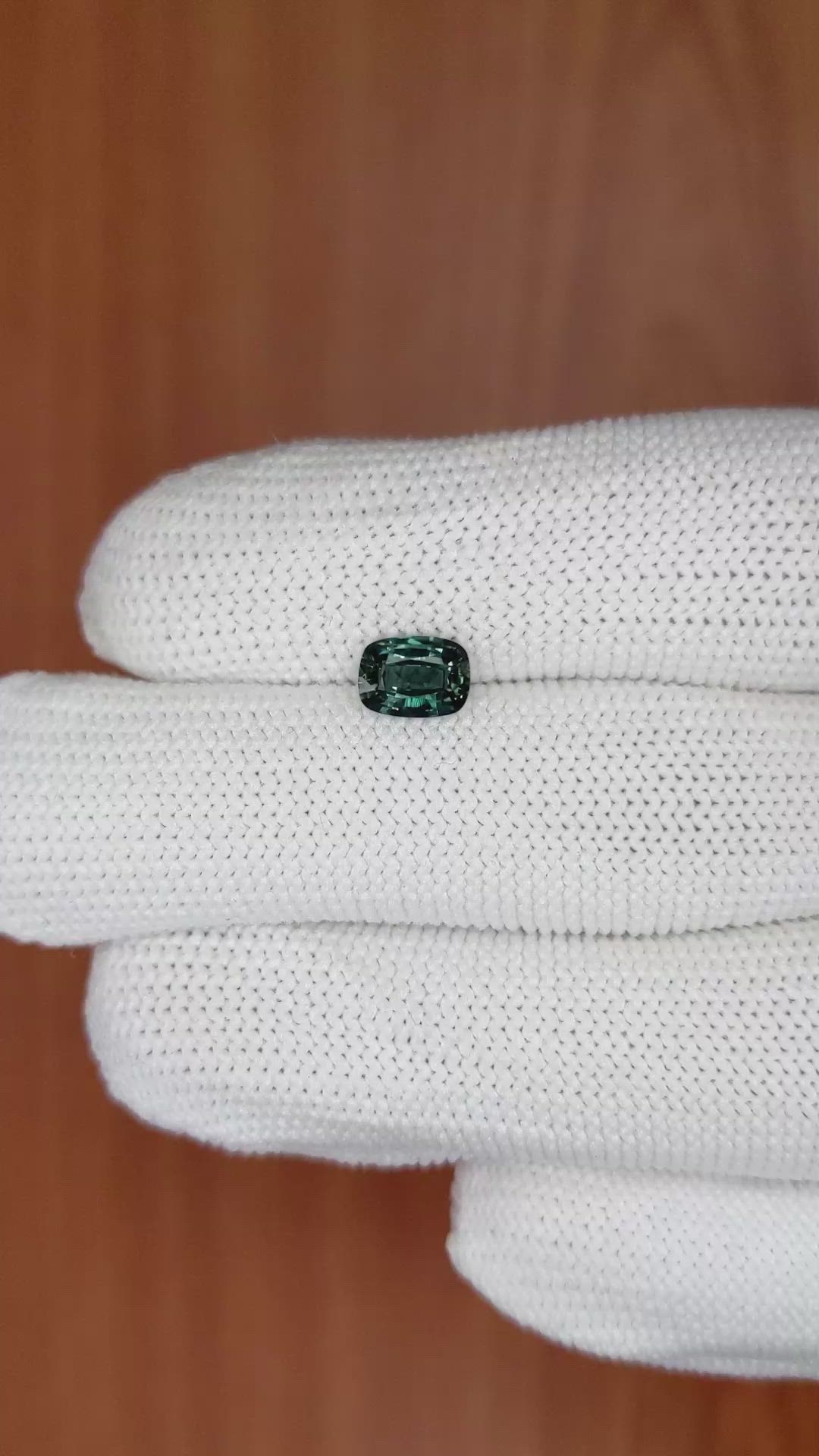 1.01 Ct. Greenish Blue Sapphire from Madagascar Size Video
