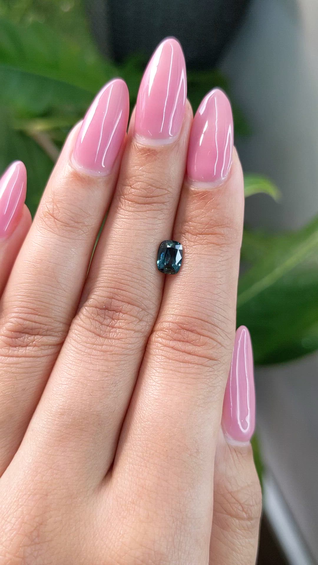 1.01 Ct. Greenish Blue Sapphire from Madagascar Size Video