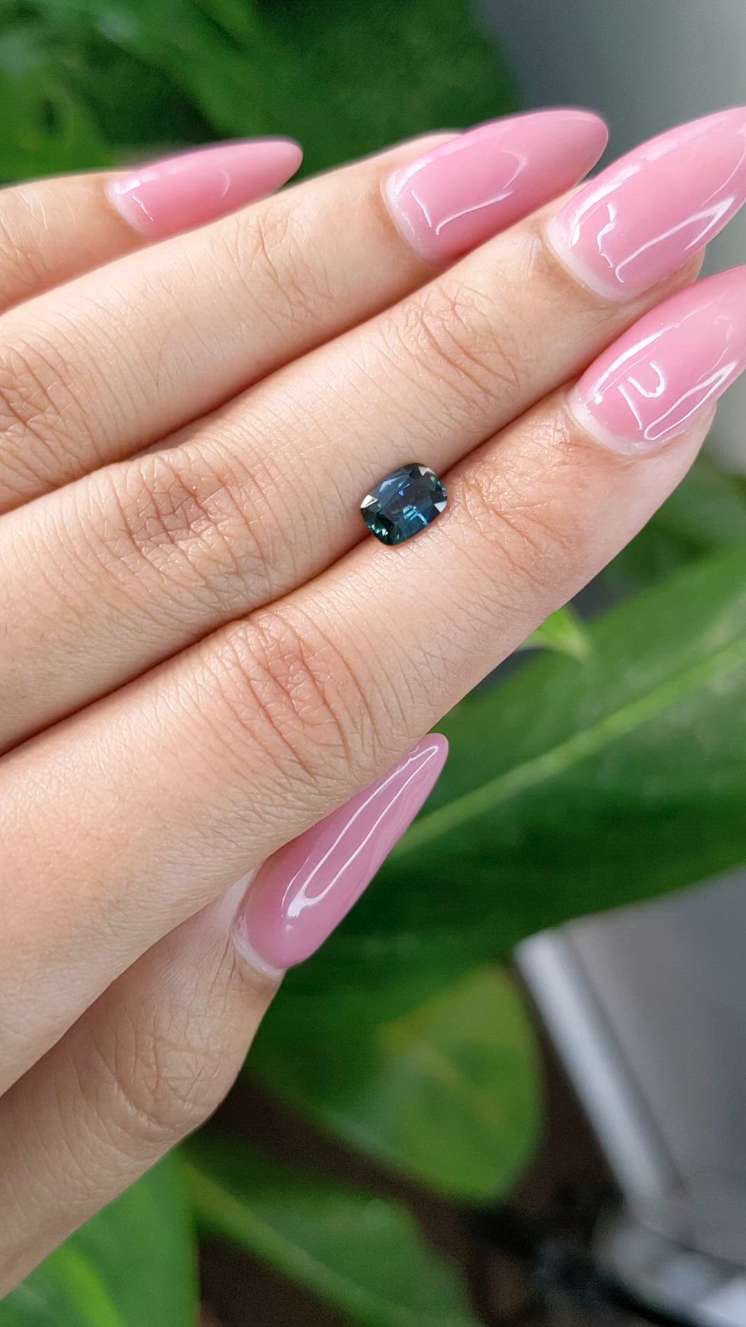 1.01 Ct. Greenish Blue Sapphire from Madagascar Size Video