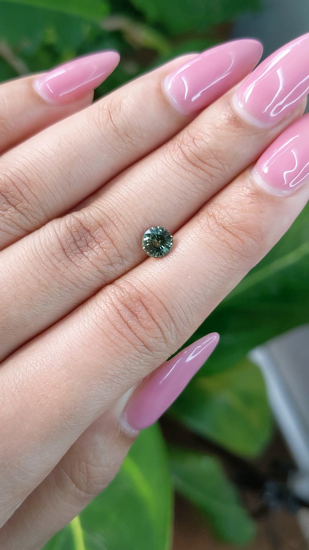 0.85 Ct. Green Sapphire from Madagascar Size Video