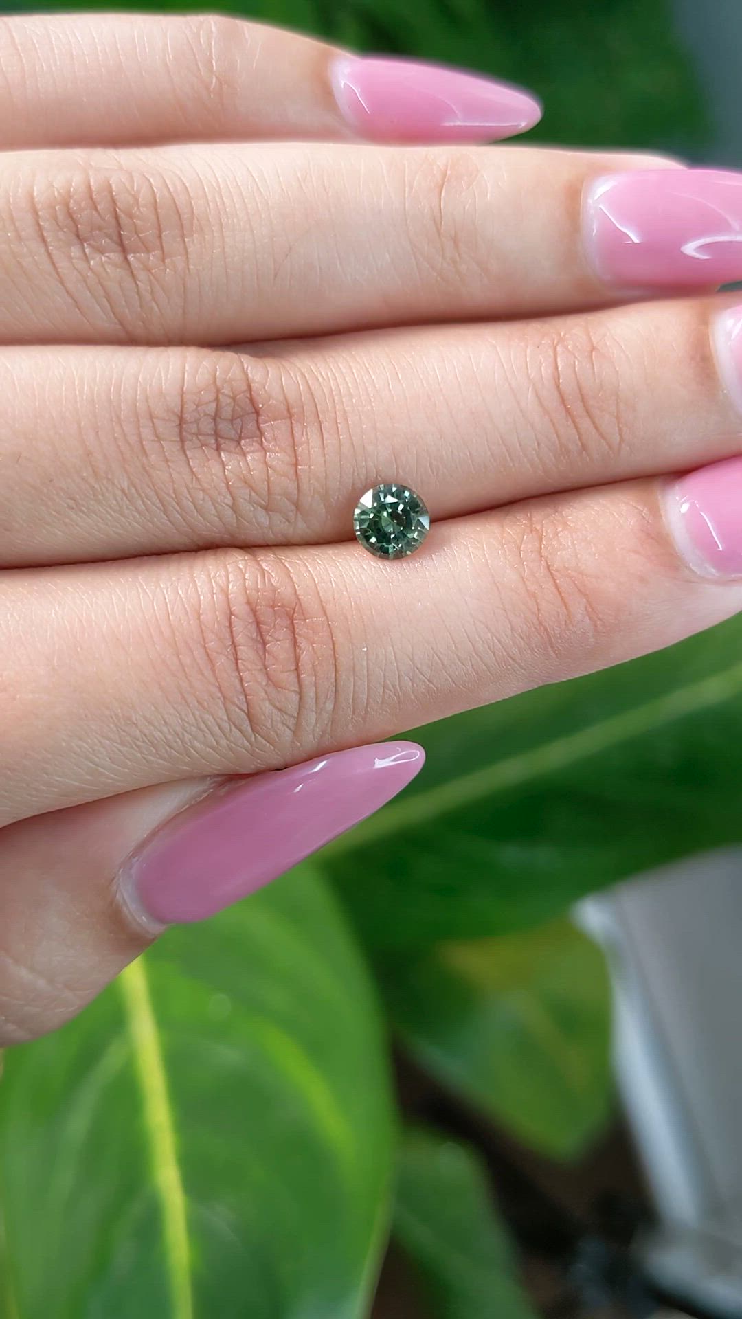0.85 Ct. Green Sapphire from Madagascar Size Video