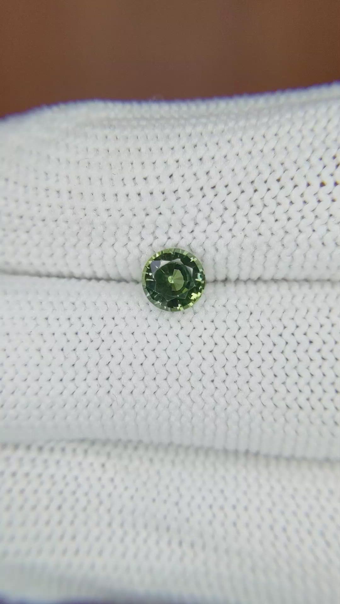 0.85 Ct. Green Sapphire from Madagascar Size Video