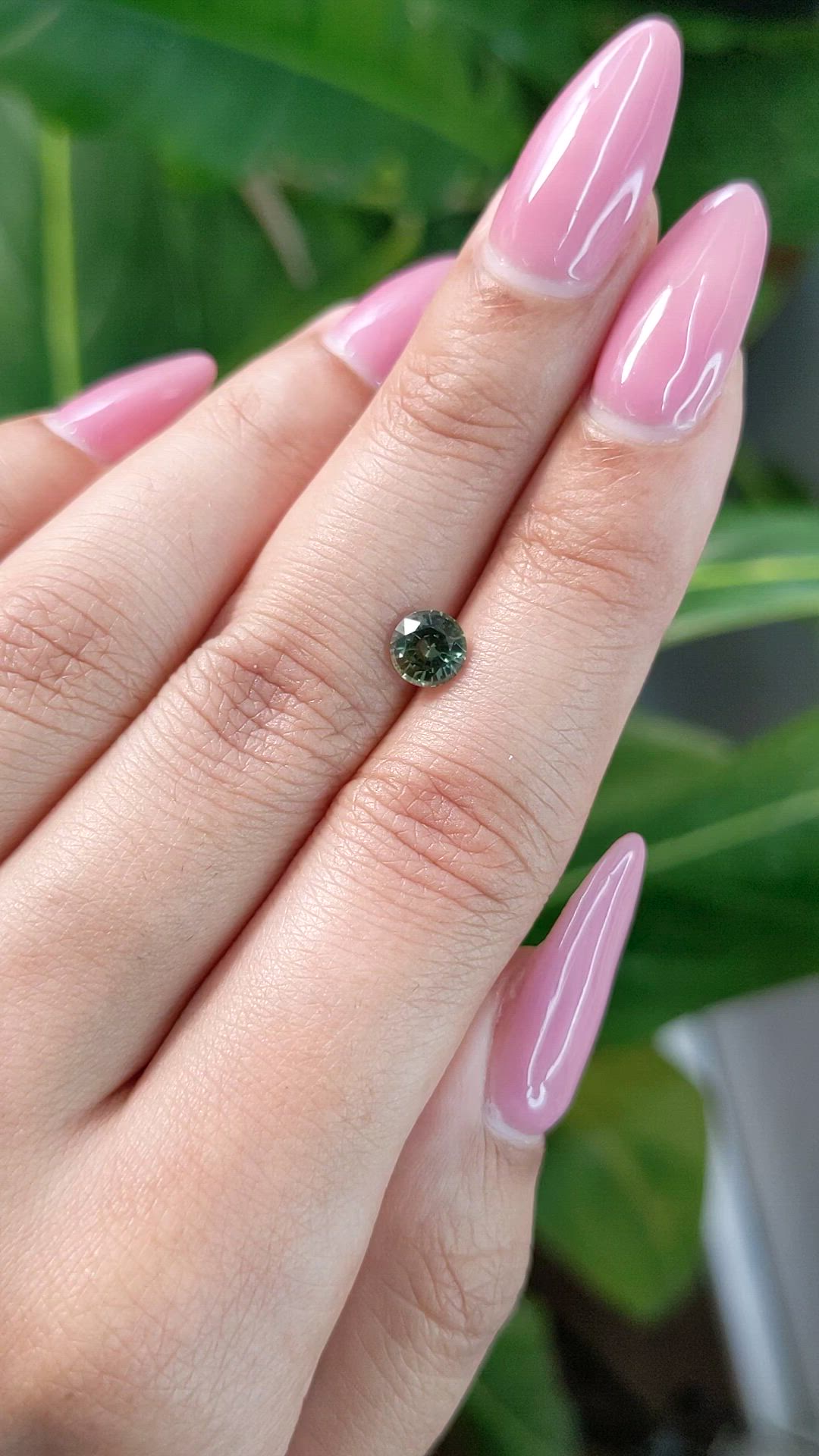 0.85 Ct. Green Sapphire from Madagascar Size Video