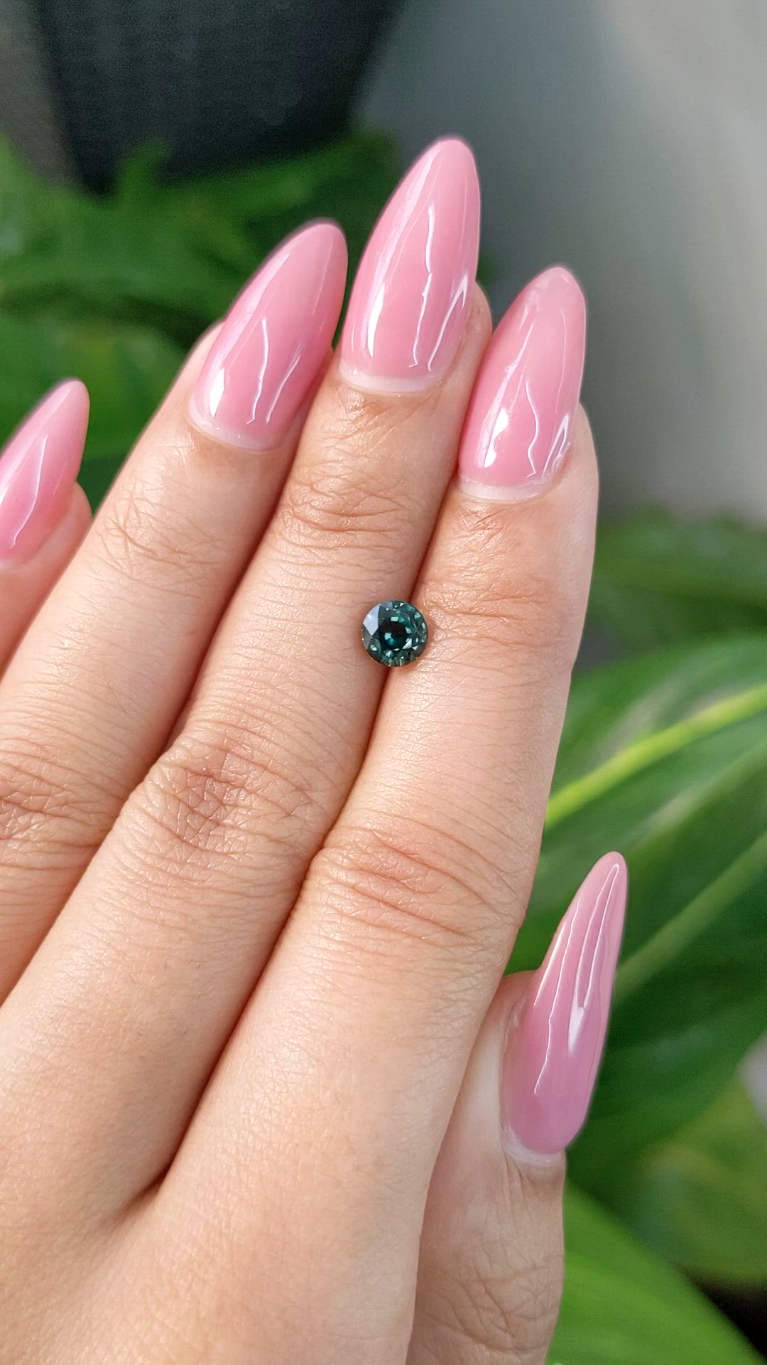 0.88 Ct. Green Sapphire from Madagascar Size Video