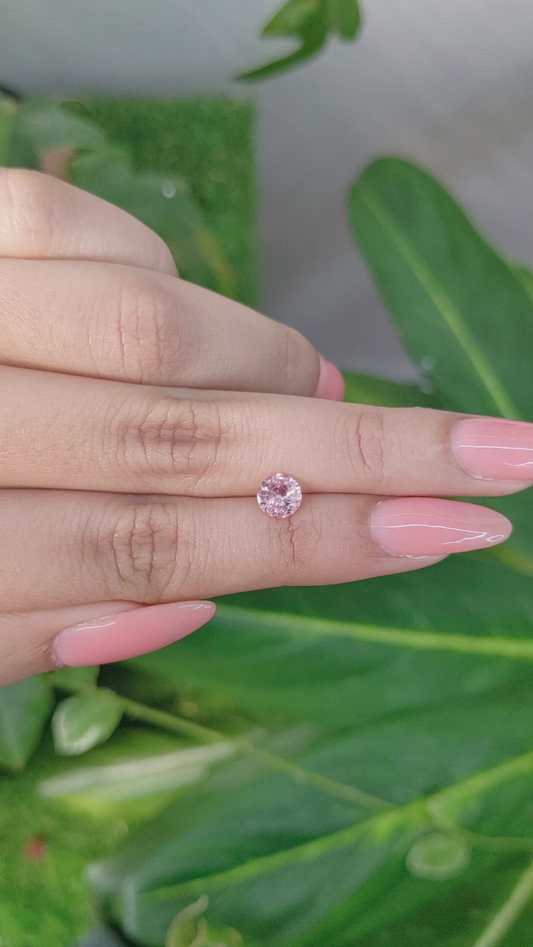 1.01 Ct. Peach Sapphire from Madagascar Size Video