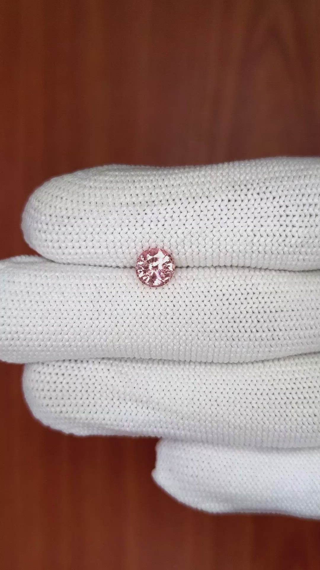 1.01 Ct. Peach Sapphire from Madagascar Size Video