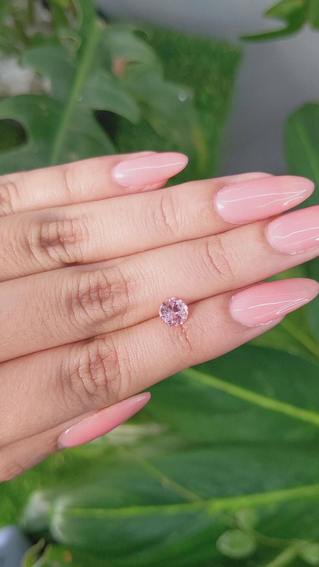 1.01 Ct. Peach Sapphire from Madagascar Size Video