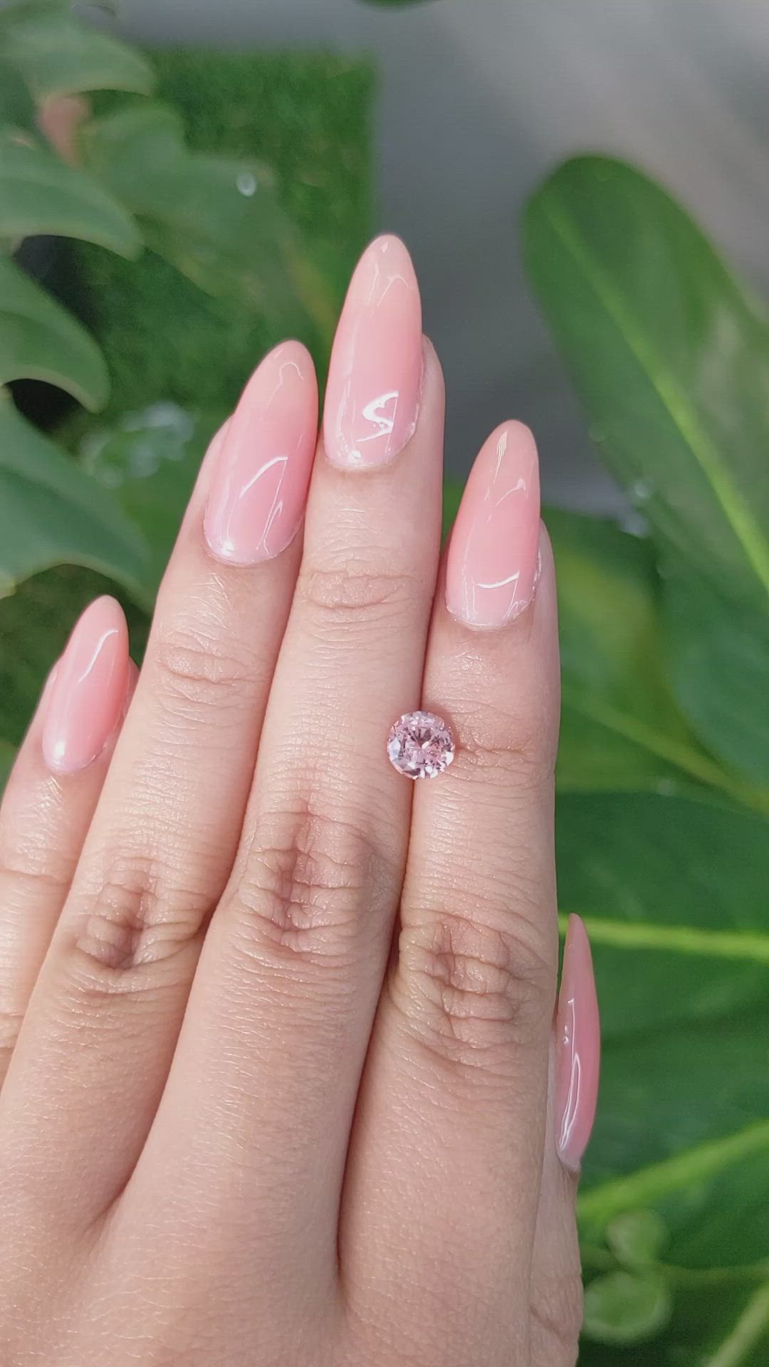 1.01 Ct. Peach Sapphire from Madagascar Size Video