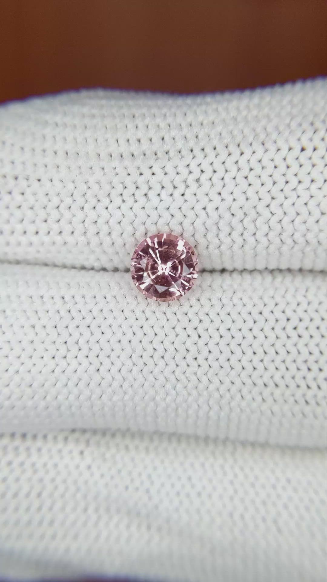 1.01 Ct. Peach Sapphire from Madagascar Size Video