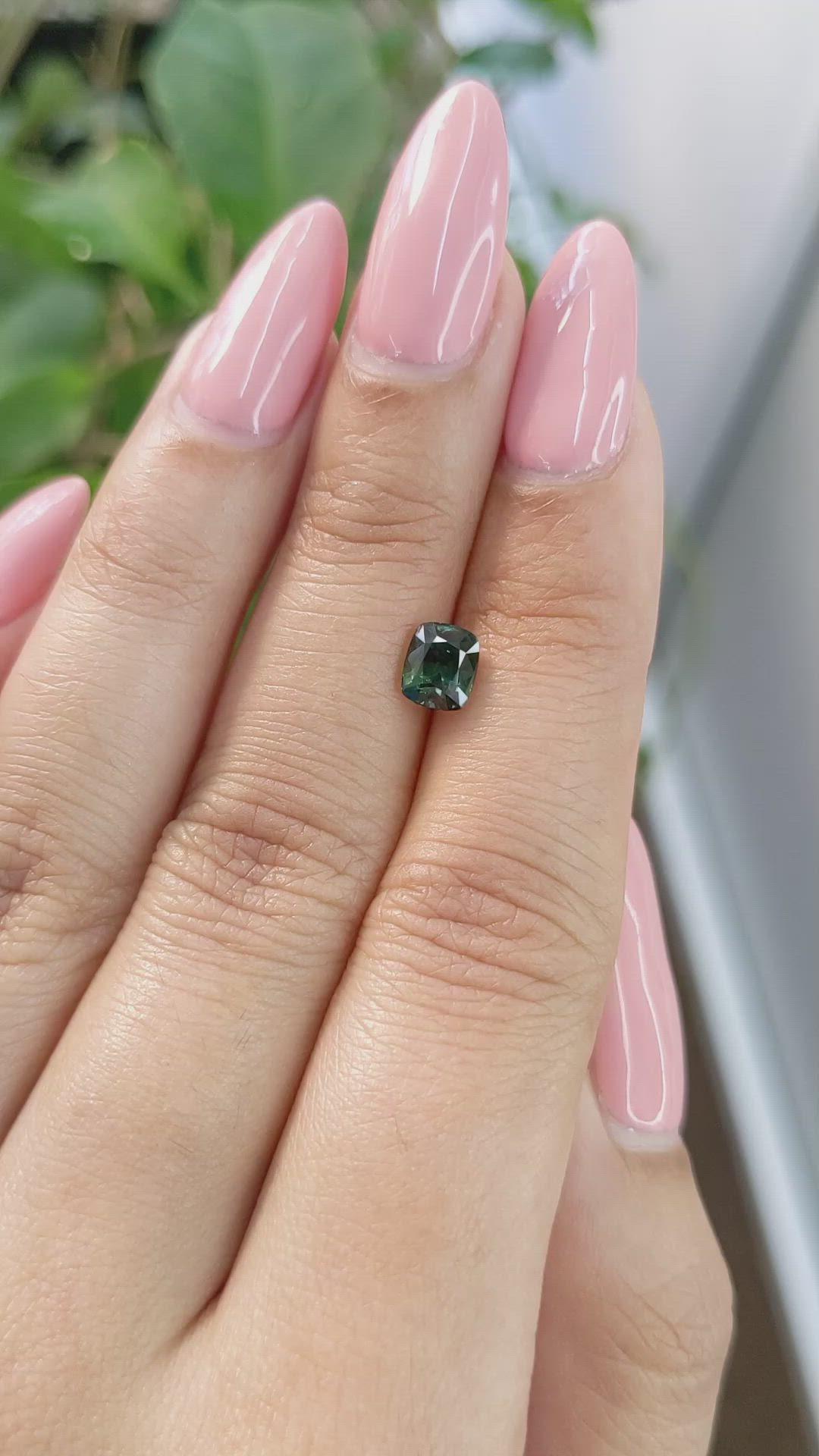 1.12 Ct. Green Sapphire from Madagascar Size Video