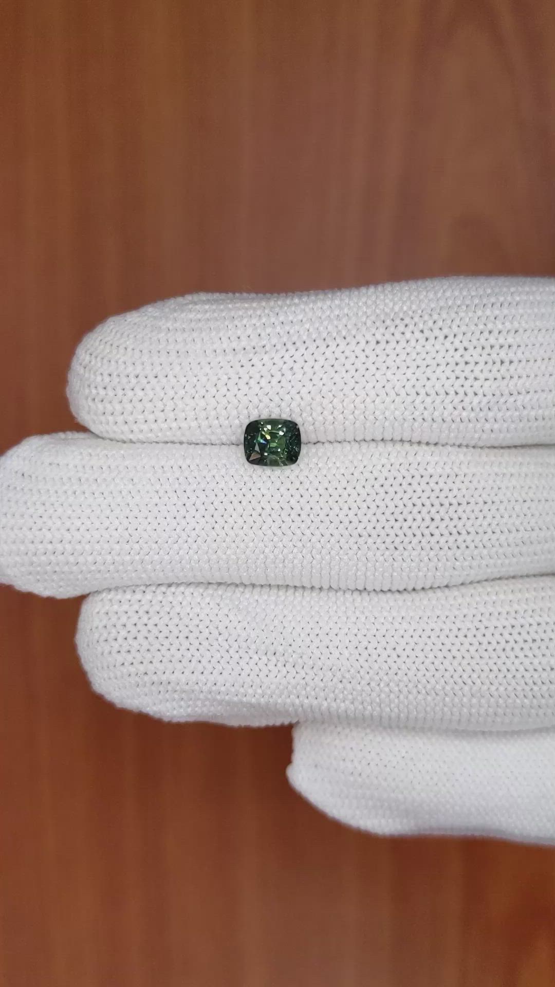 1.12 Ct. Green Sapphire from Madagascar Size Video