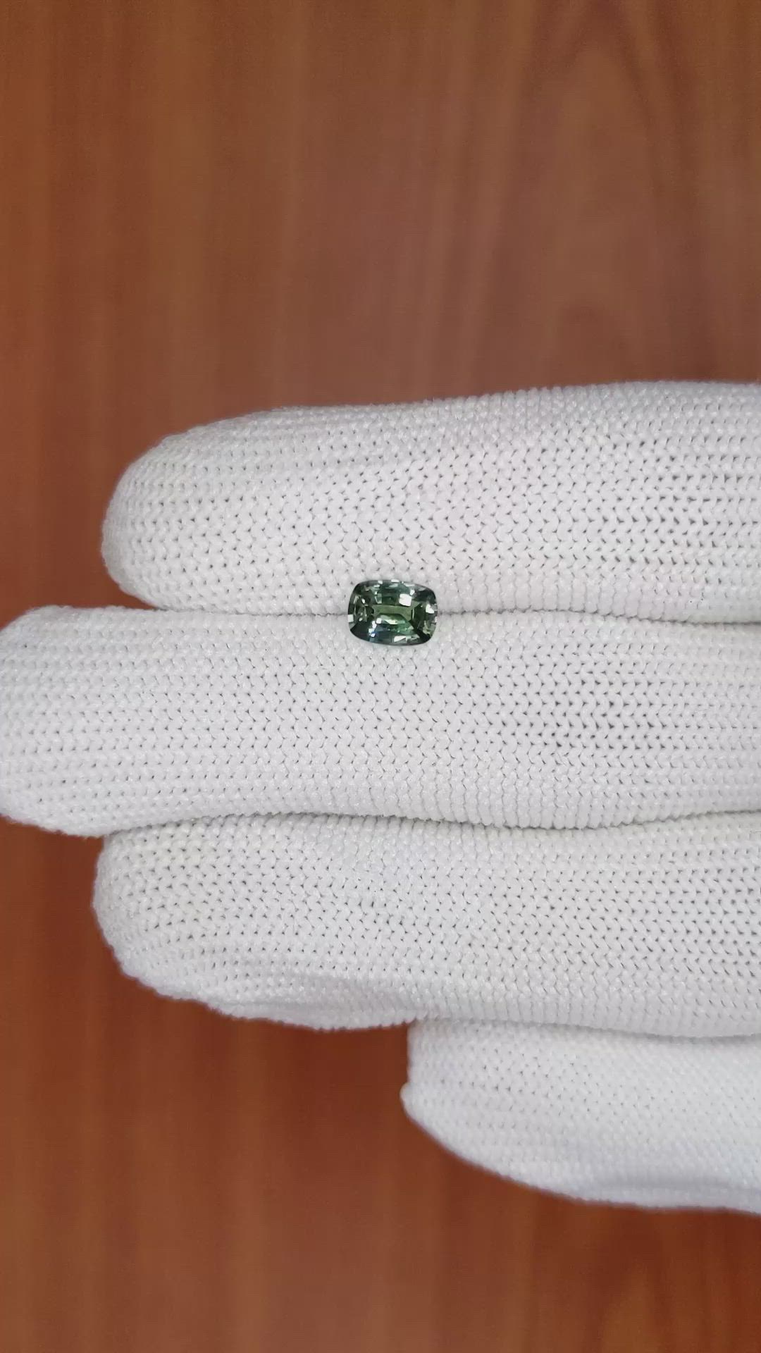 0.82 Ct. Green Sapphire from Madagascar Size Video