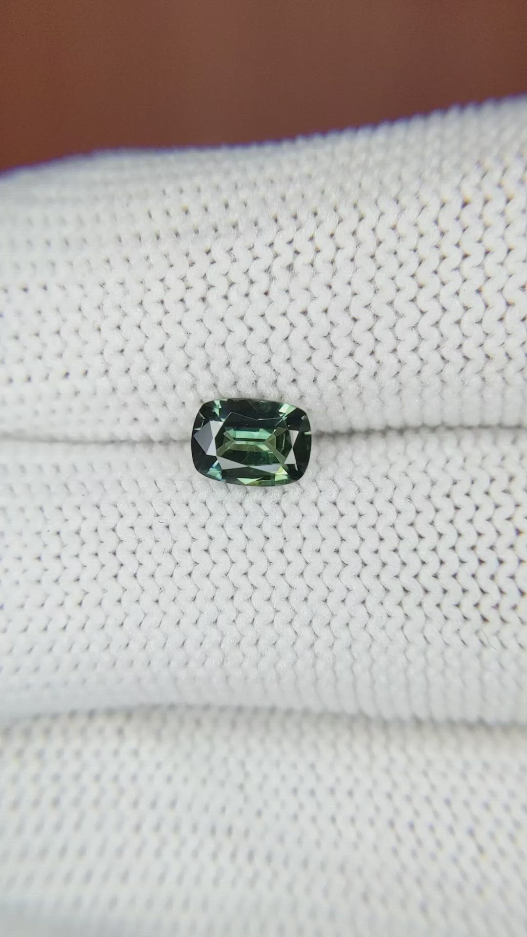 0.82 Ct. Green Sapphire from Madagascar Size Video