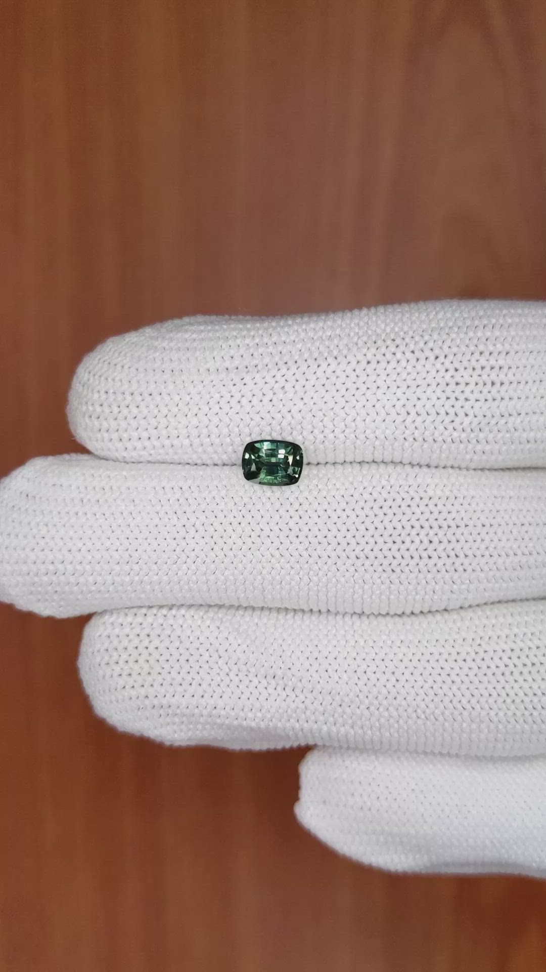 0.99 Ct. Green Sapphire from Madagascar Size Video