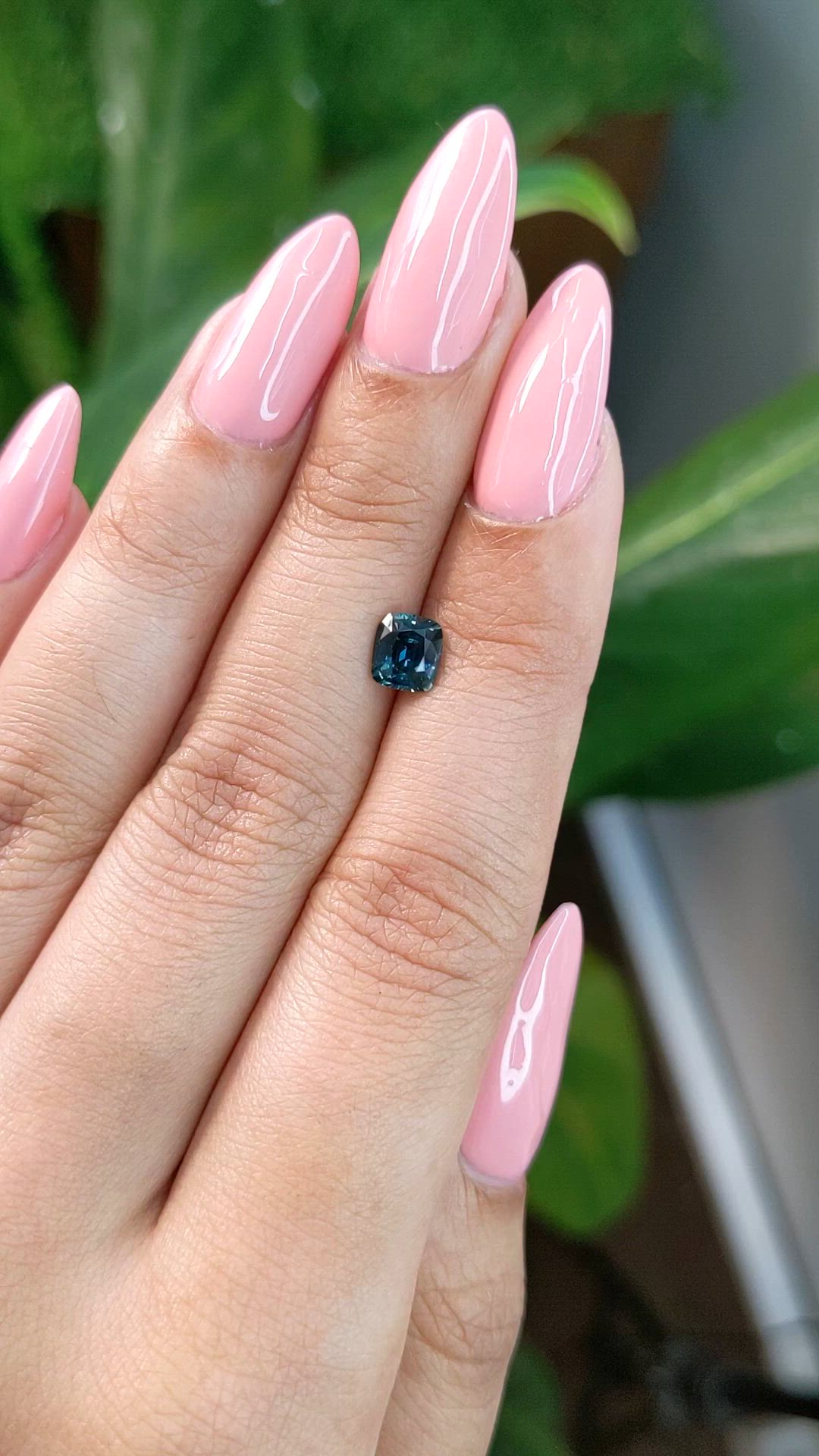 1.01 Ct. Greenish Blue Sapphire from Madagascar Size Video