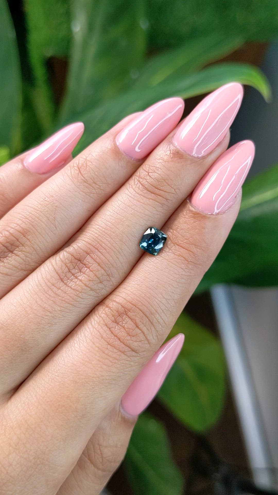1.01 Ct. Greenish Blue Sapphire from Madagascar Size Video