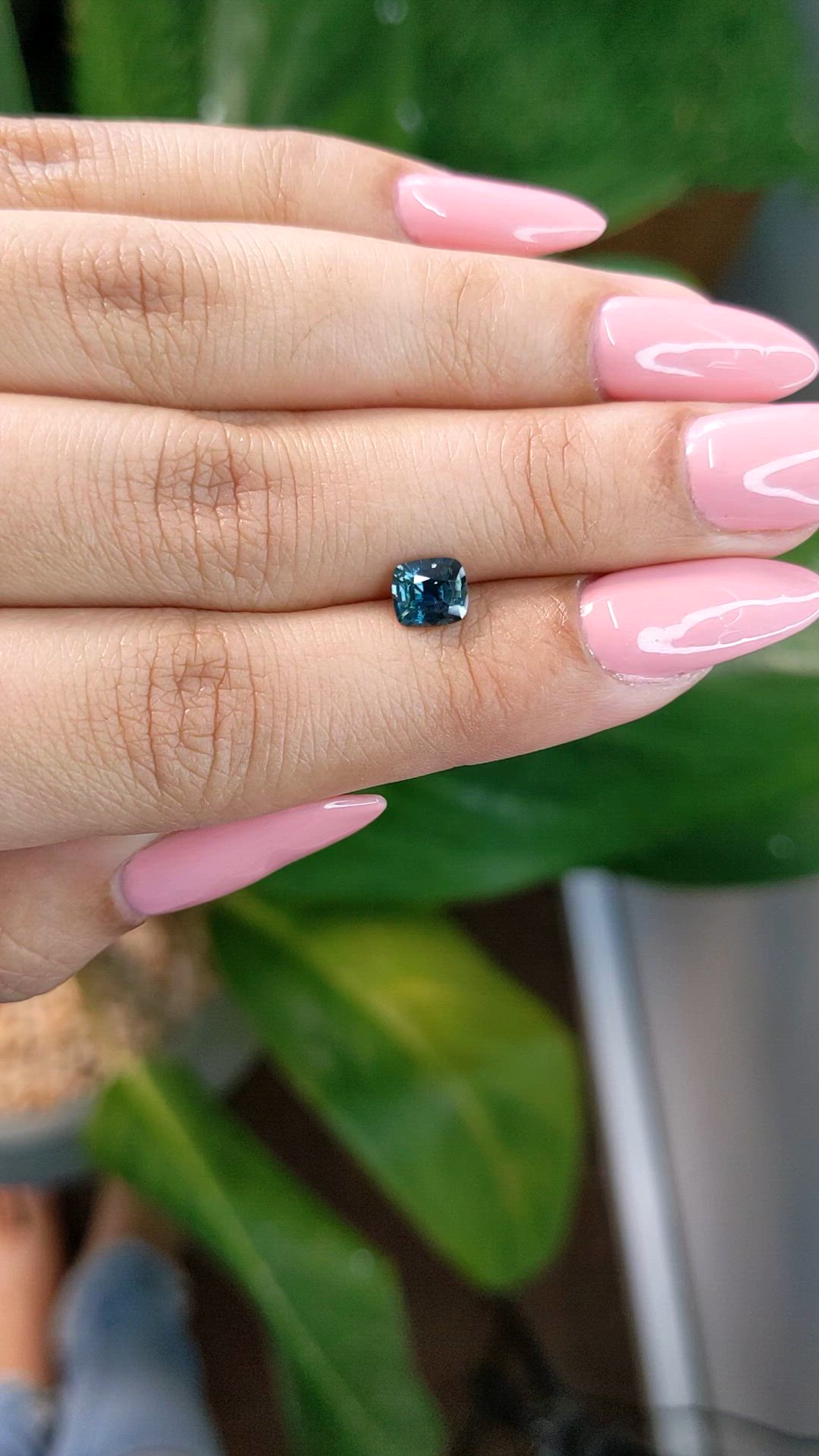 1.01 Ct. Greenish Blue Sapphire from Madagascar Size Video