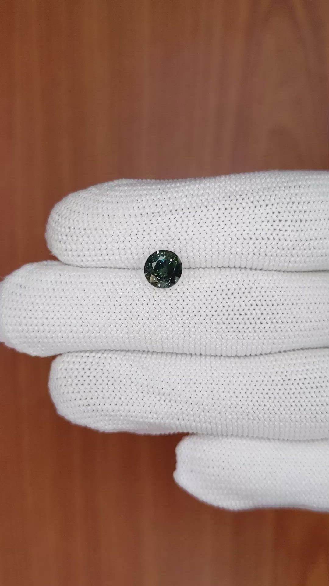 1.84 Ct. Greenish Blue Sapphire from Madagascar Size Video